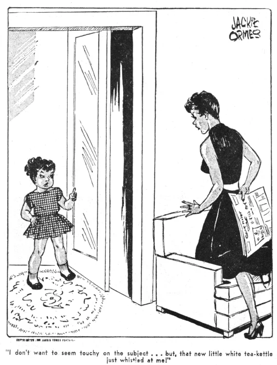Jackie Ormes , Patty-Jo'n'Ginger in The Pittsburgh Courier , October 8, 1955