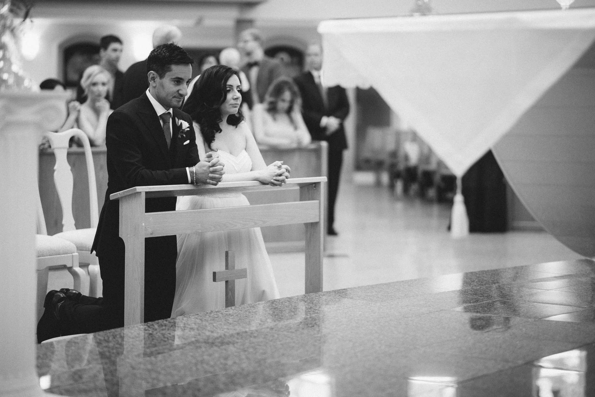 Bride and groom at ceremony