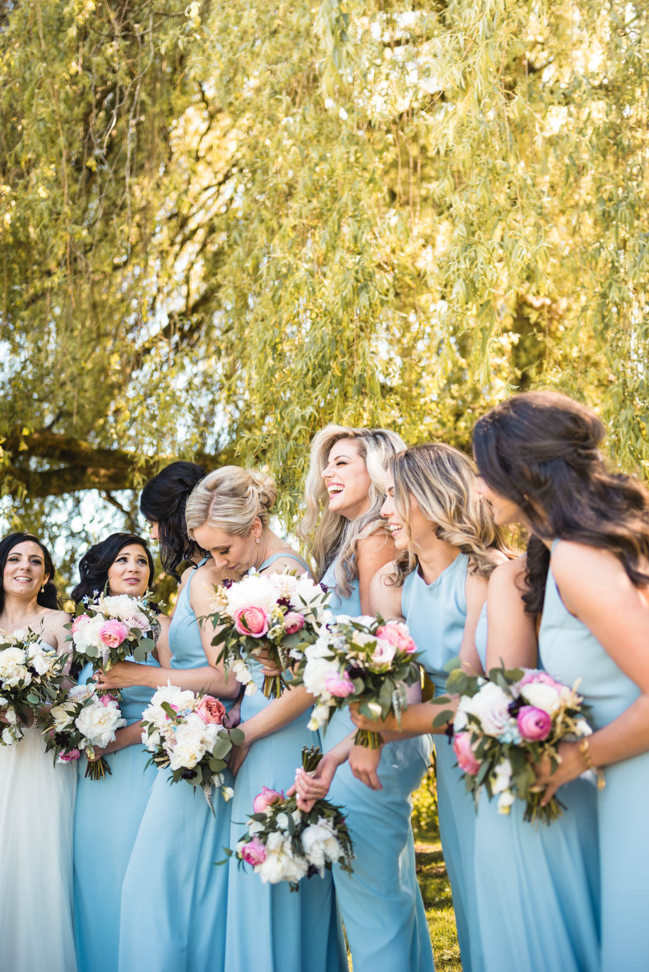 Bridesmaids at the park