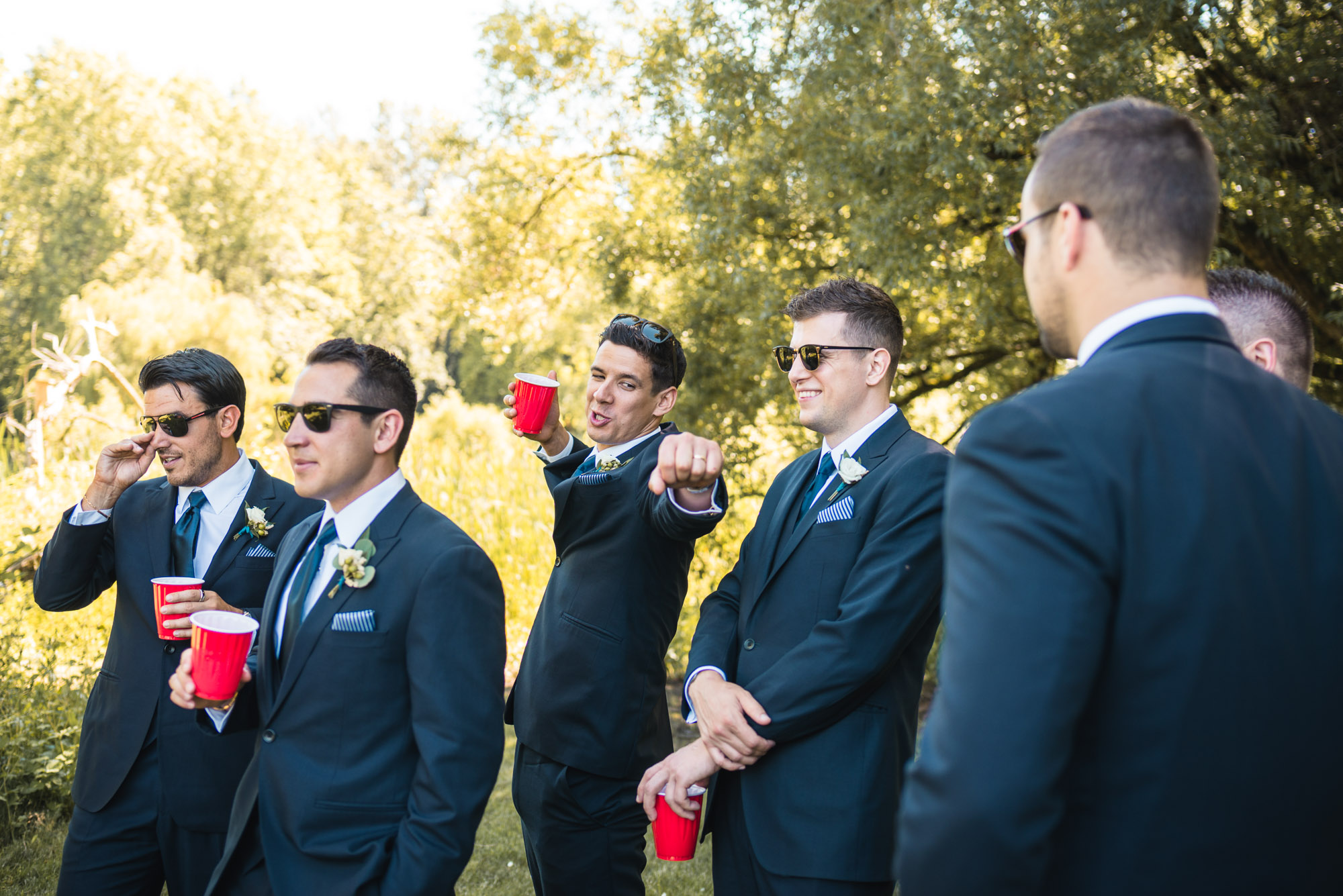 Groomsmen at the park