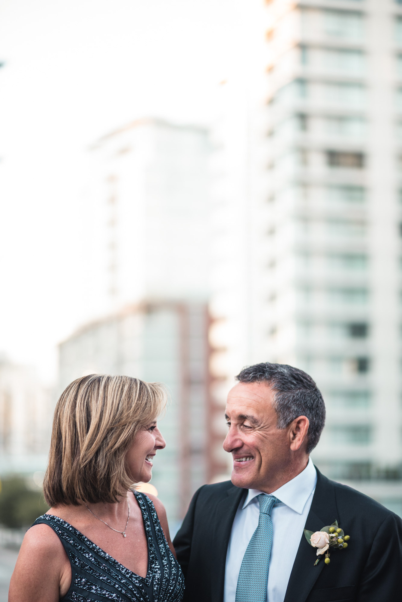 Parents of the groom at reception