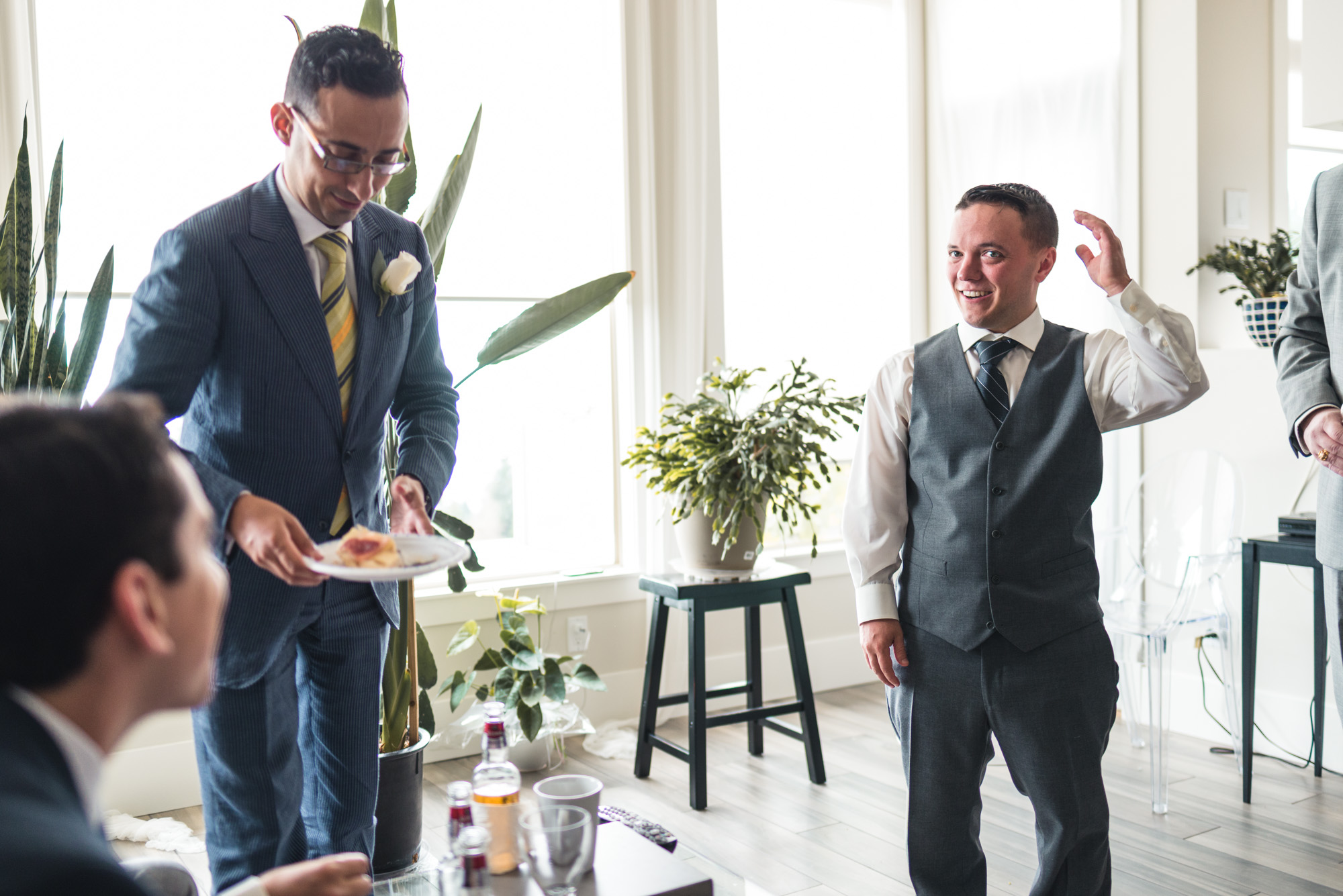 Groomsmen and Groom at Groom's house