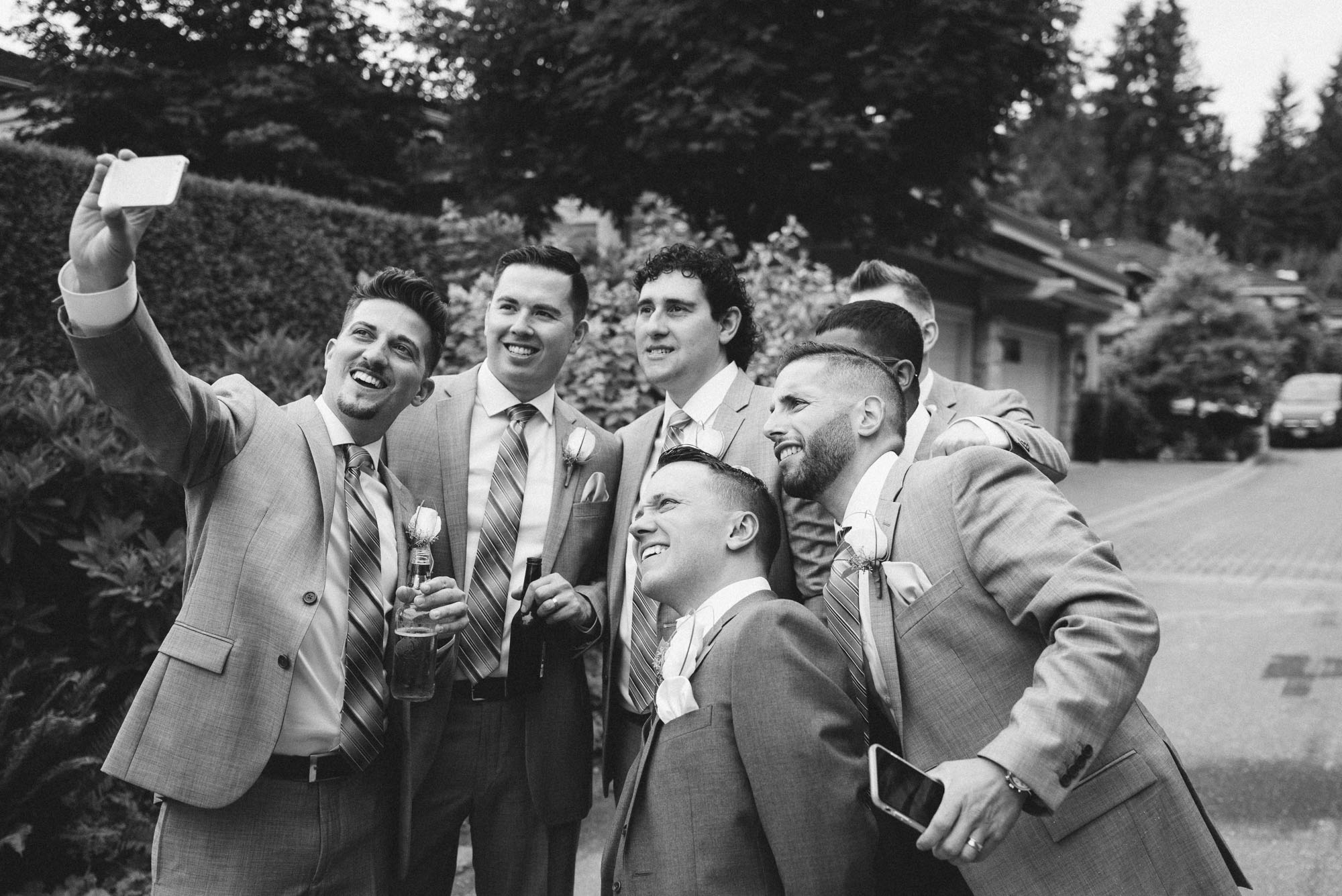 Groom and Groomsmen selfie