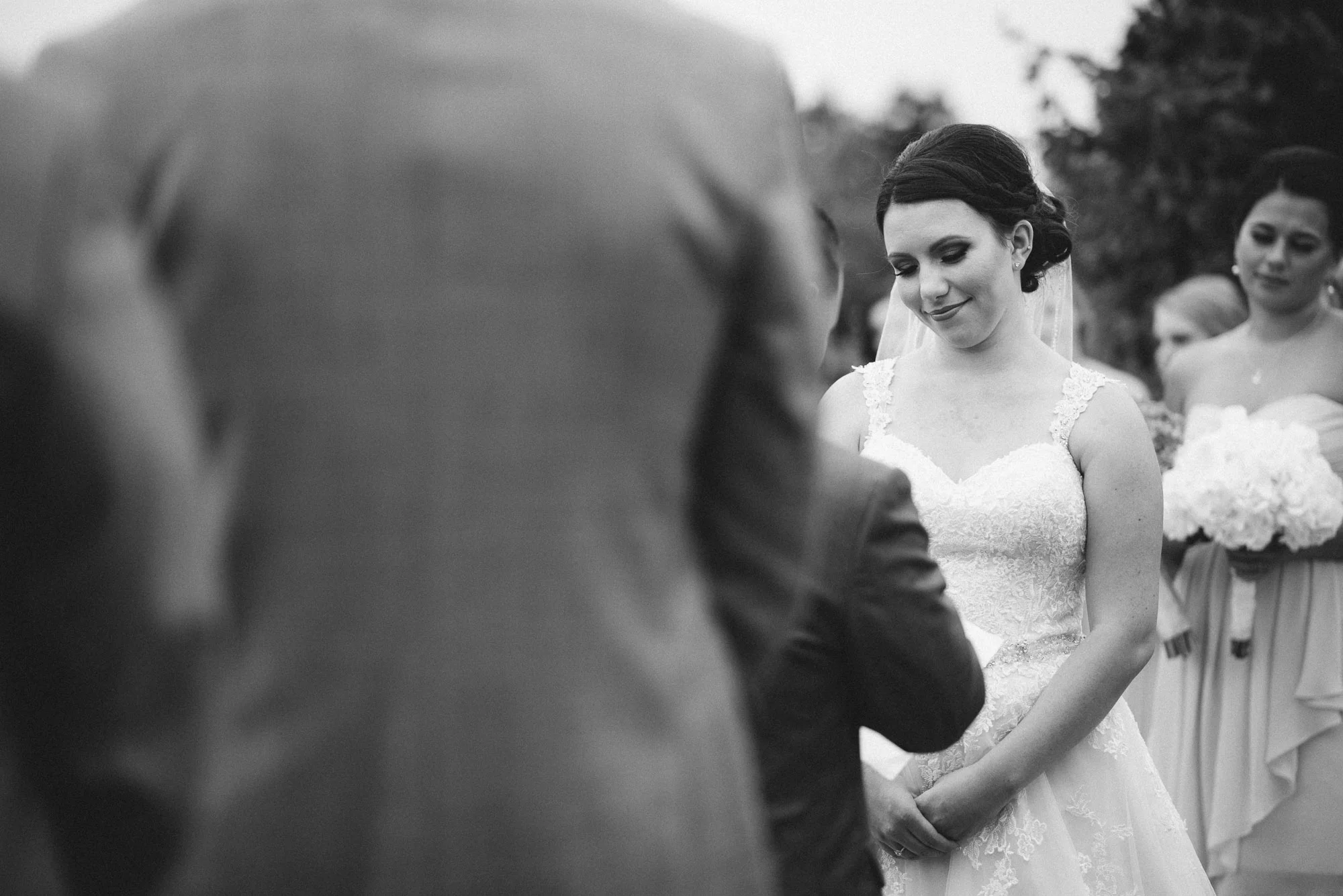 Groom giving his wedding vows to Bride