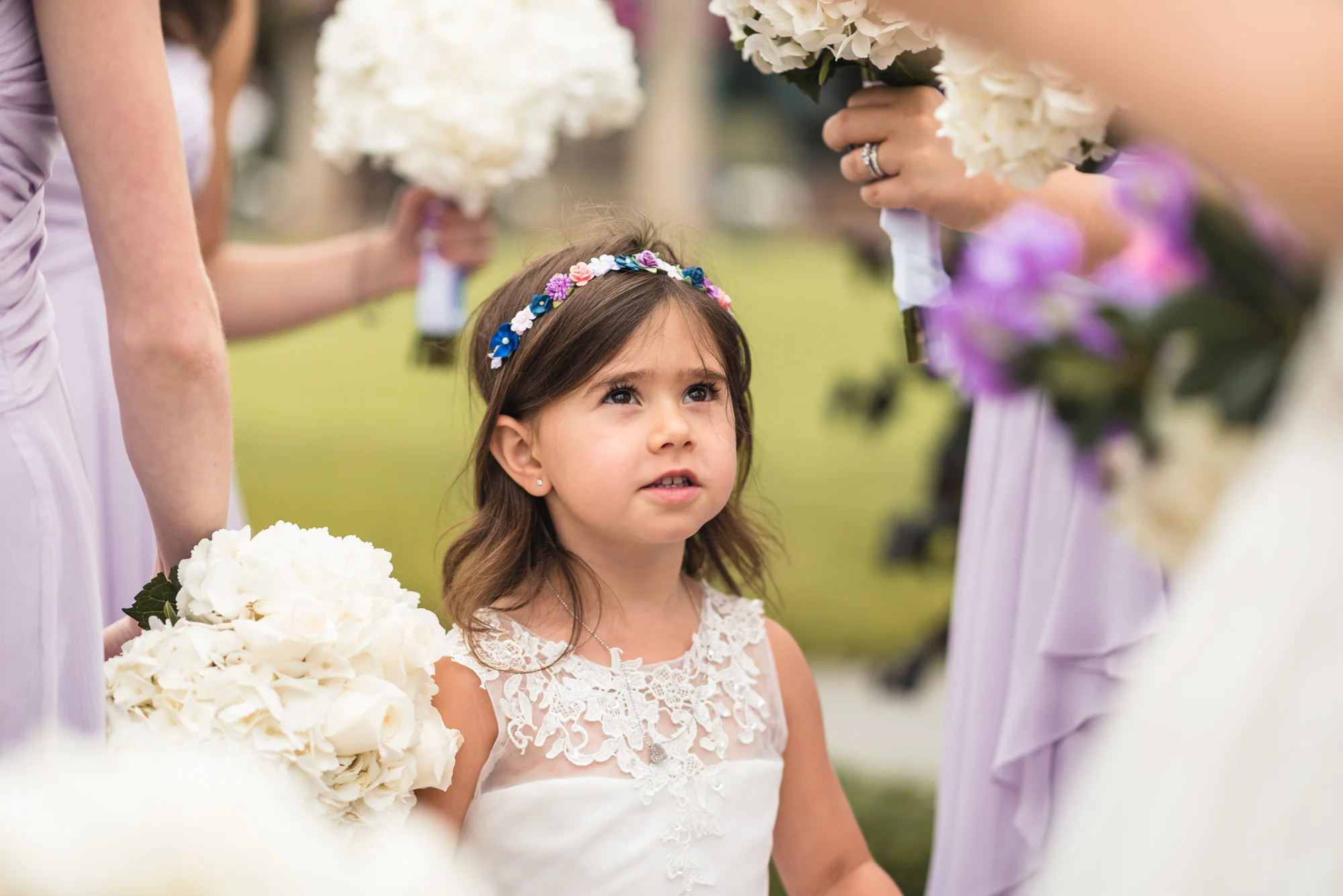 Flower Girl with Bridesmaids