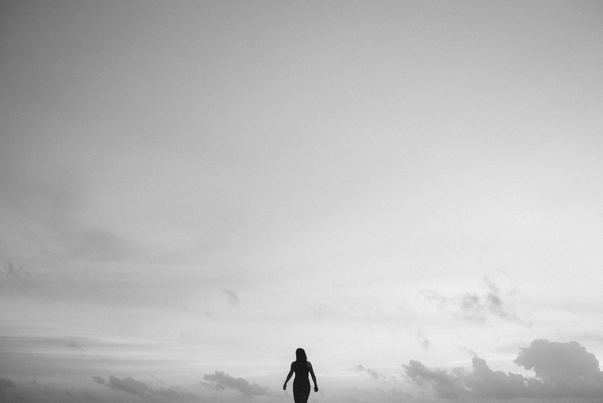 Woman walks on Marari Beach