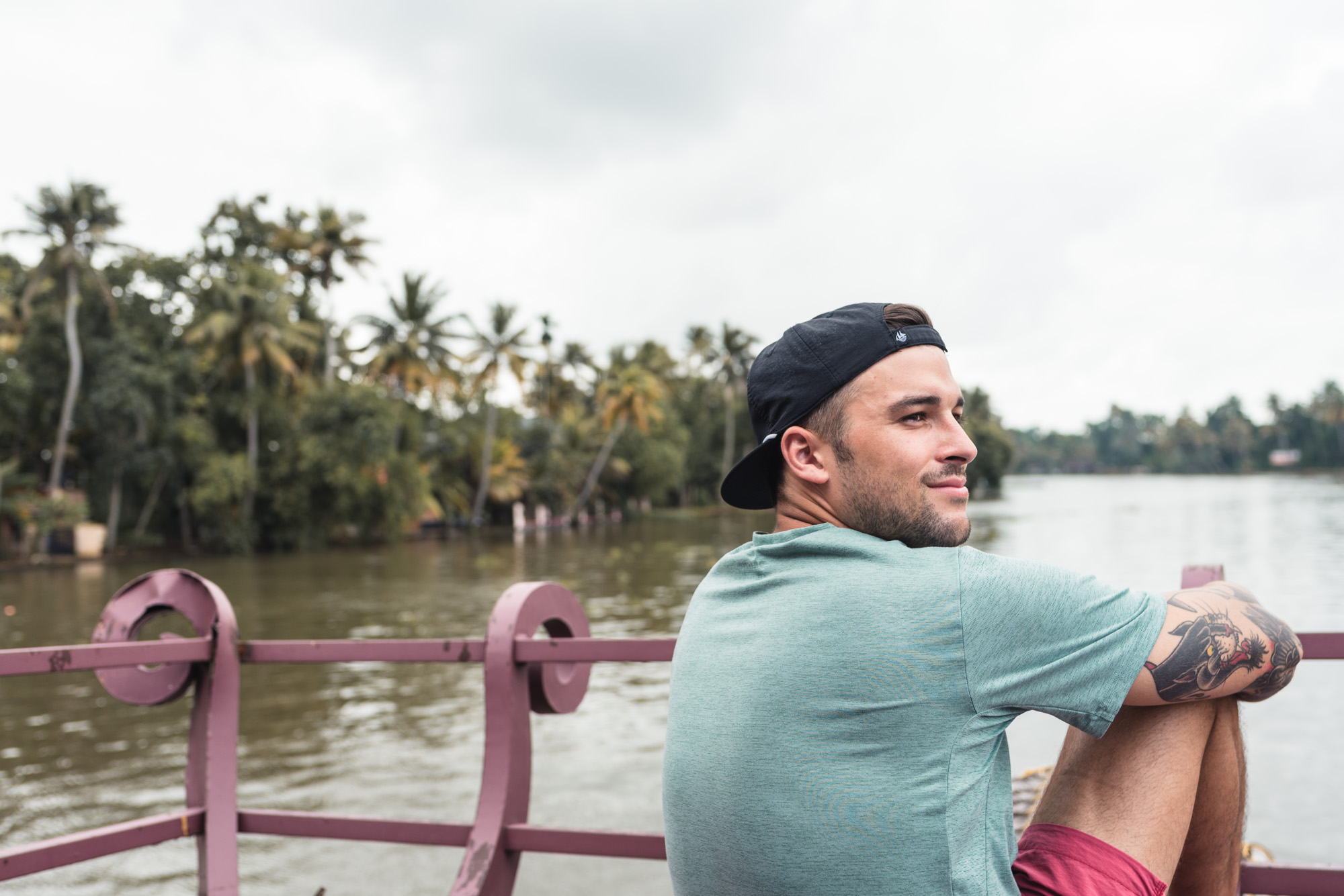 Me on the Alleppey Backwaters houseboat cruise