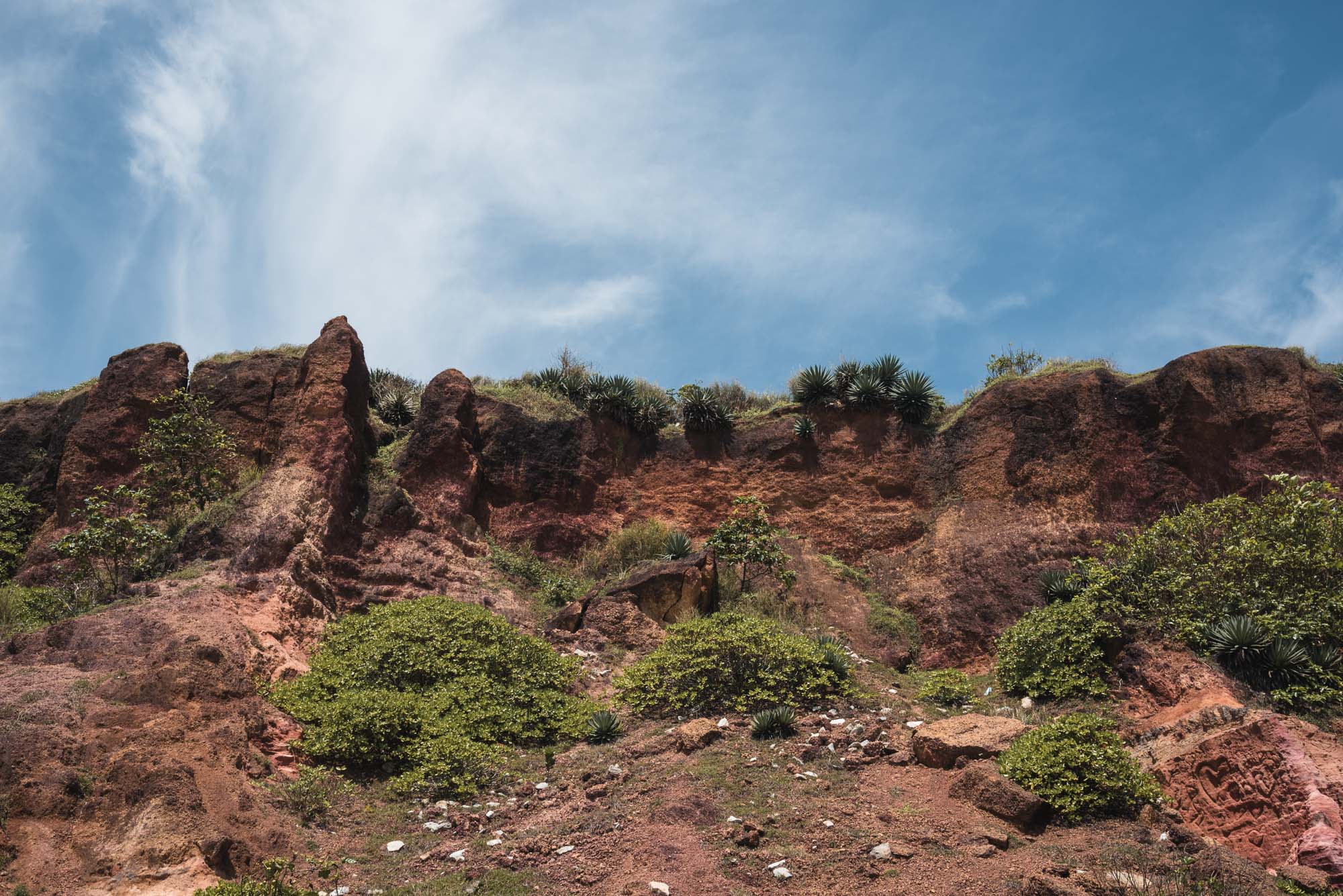 Red cliffs at Varkala Beach