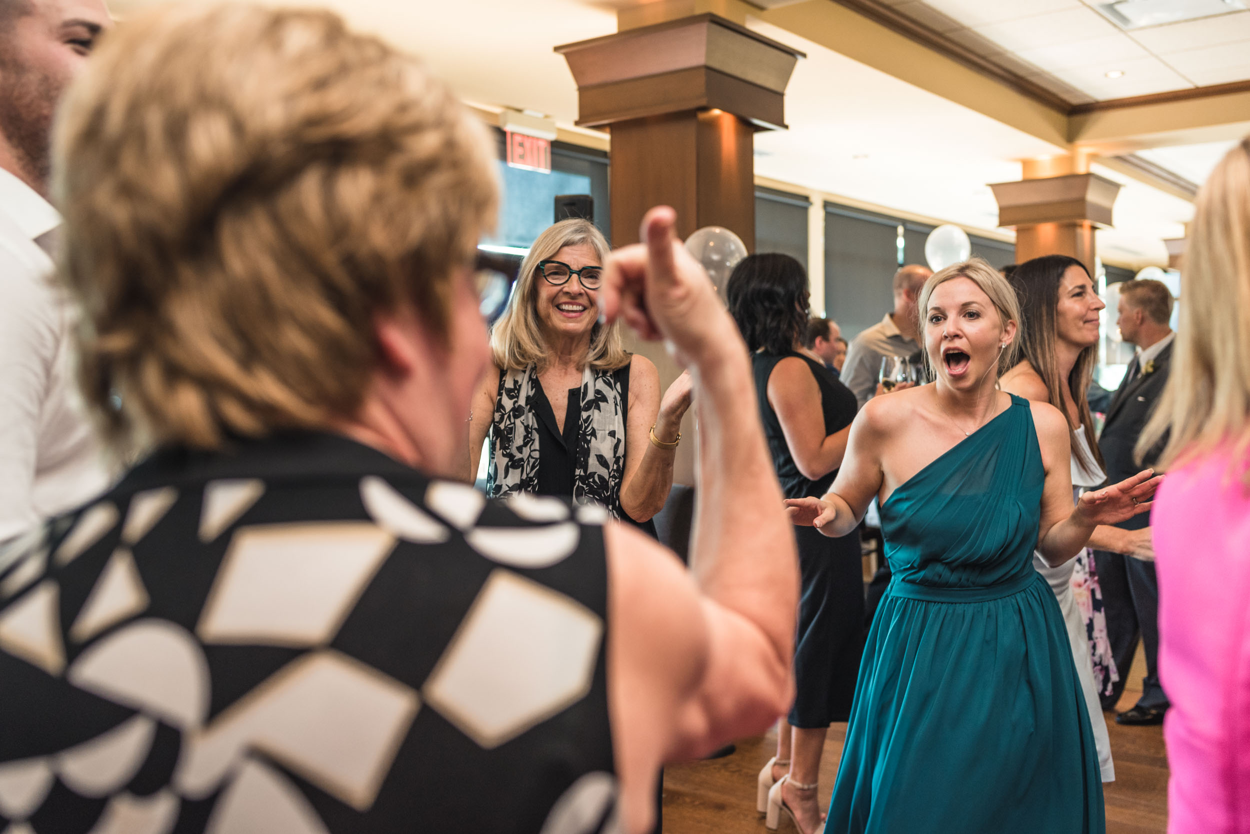 Wedding guest dance party