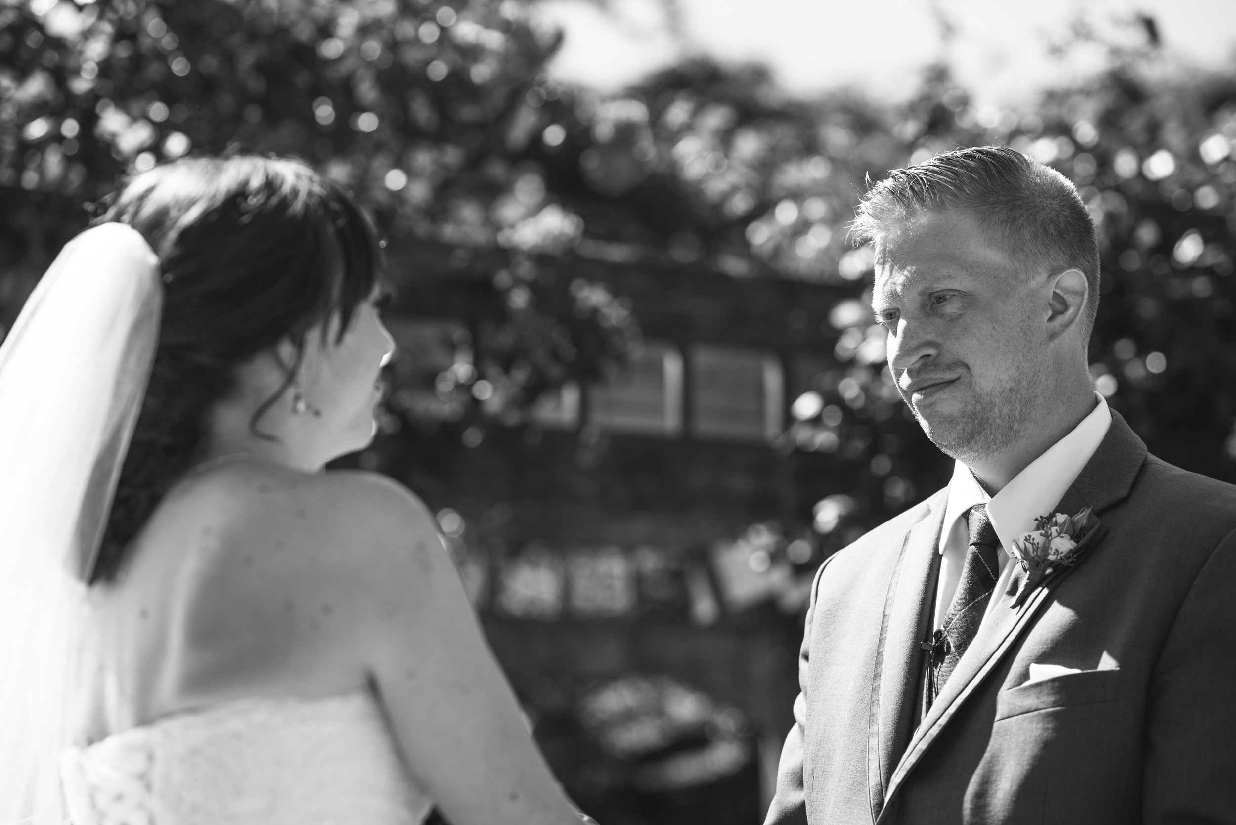 Wedding ceremony in rose garden