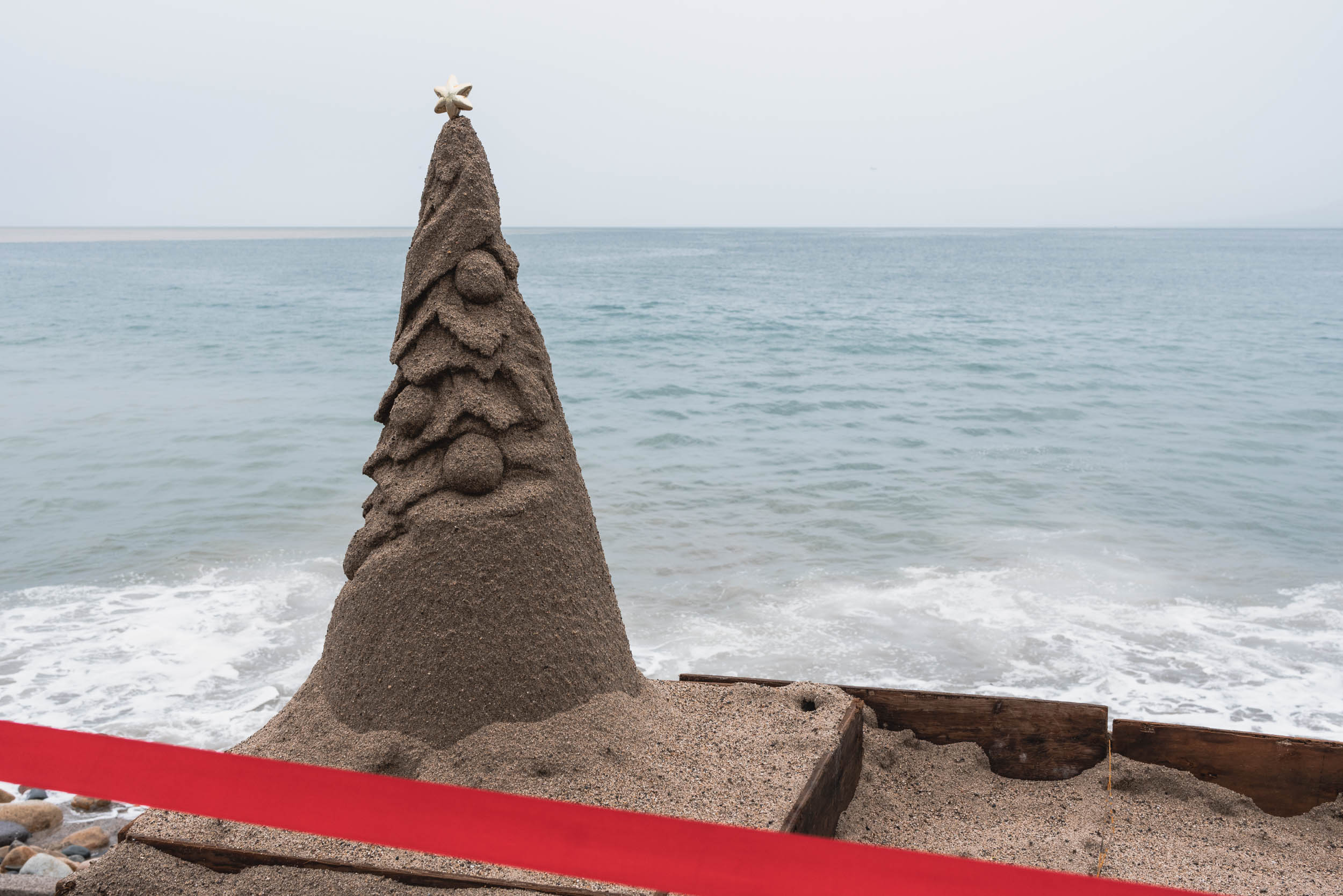 Puerto Vallarta sand Christmas tree