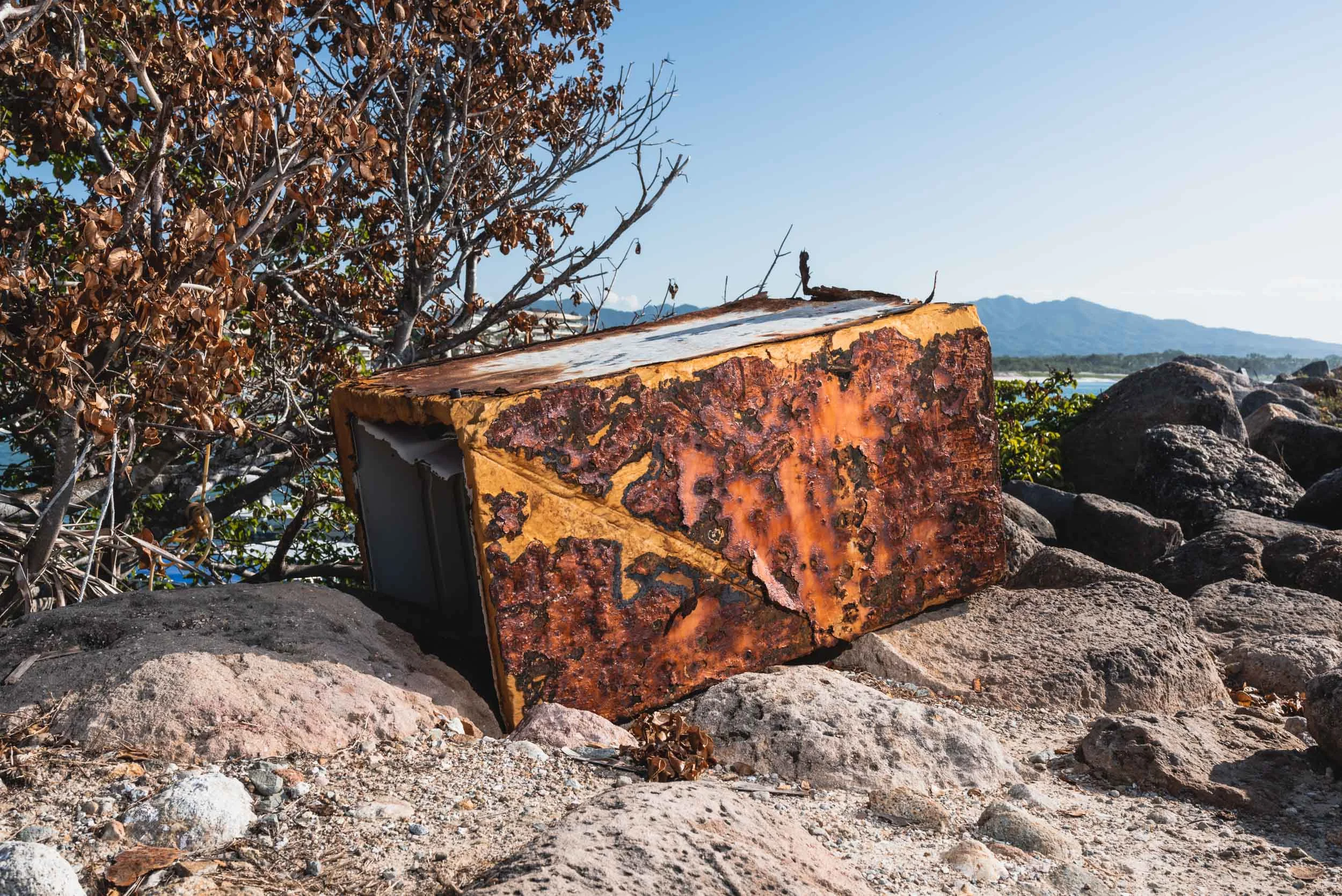 Punta Mita discarded rusty appliance