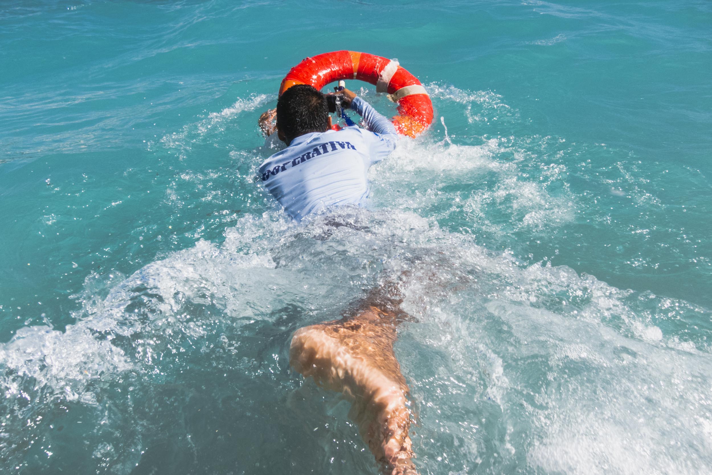 Punta Mita boat captain swimming