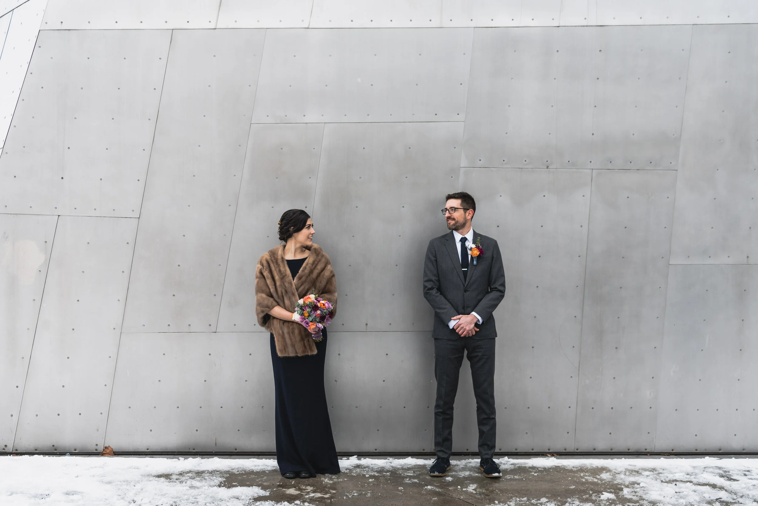 Bride and Groom at Seattle MoPOP