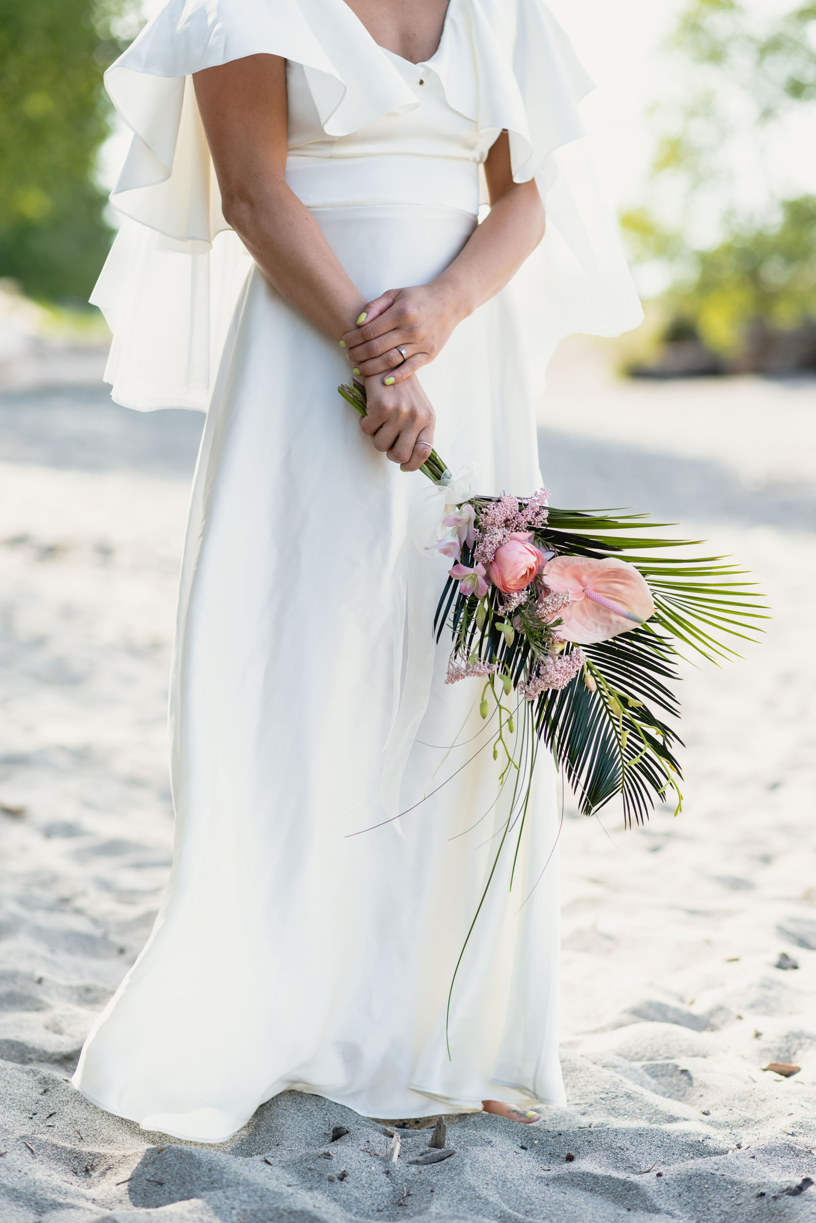 Bride portrait at beach