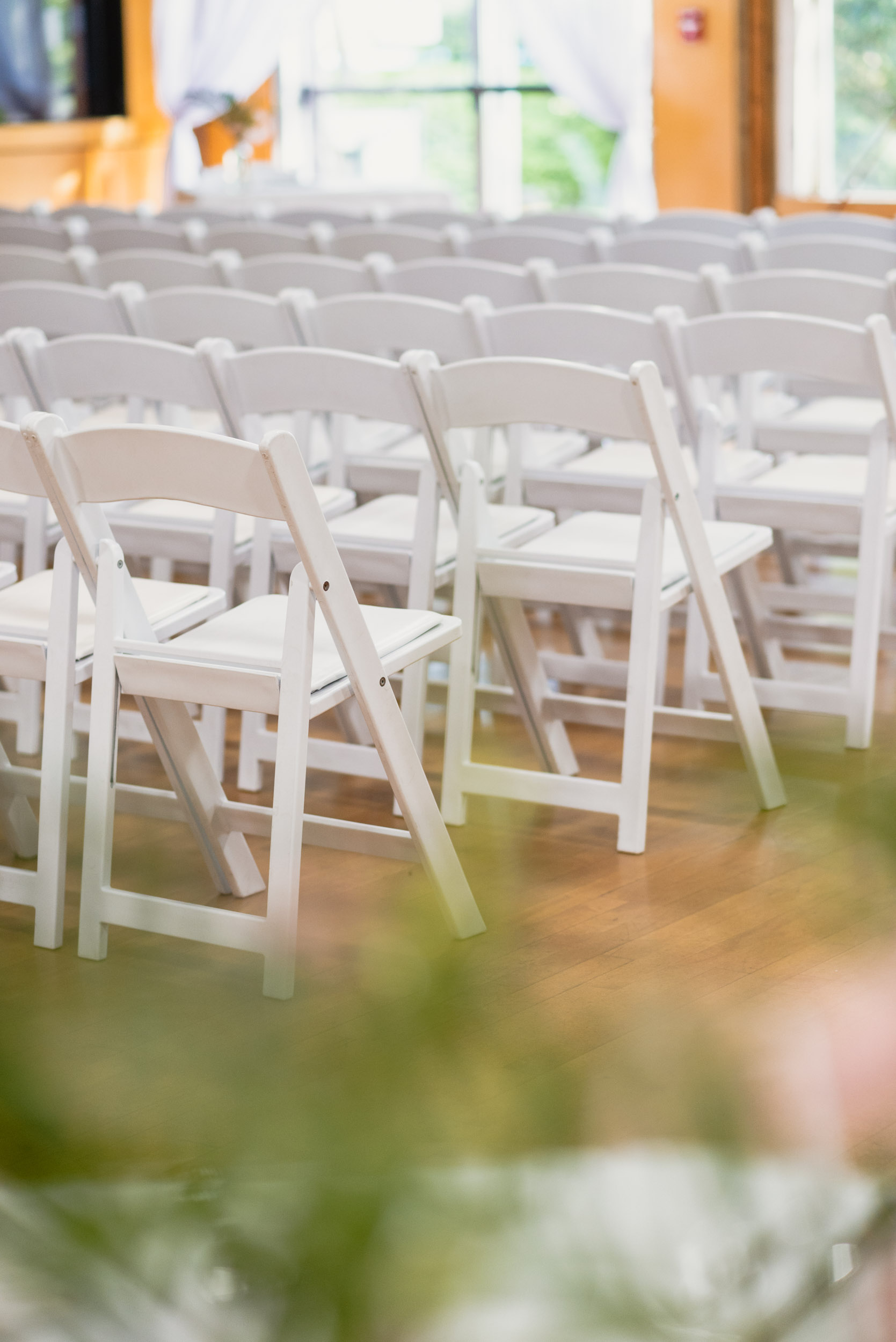 Chairs set up for ceremony