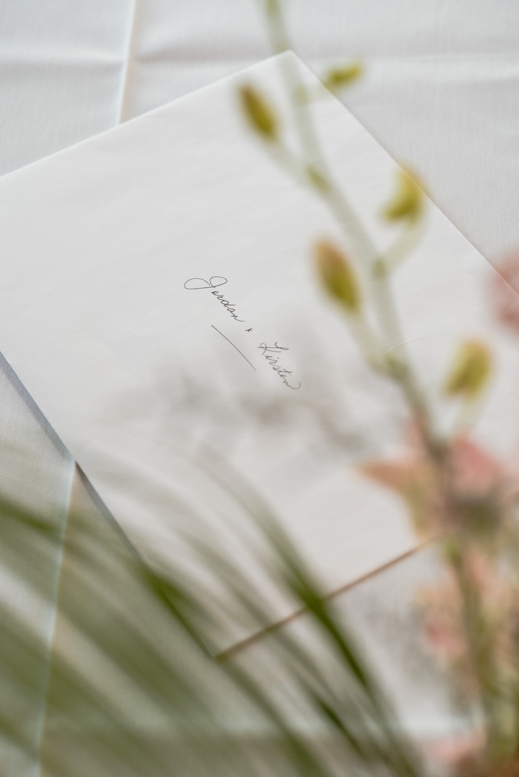 Wedding licence on table
