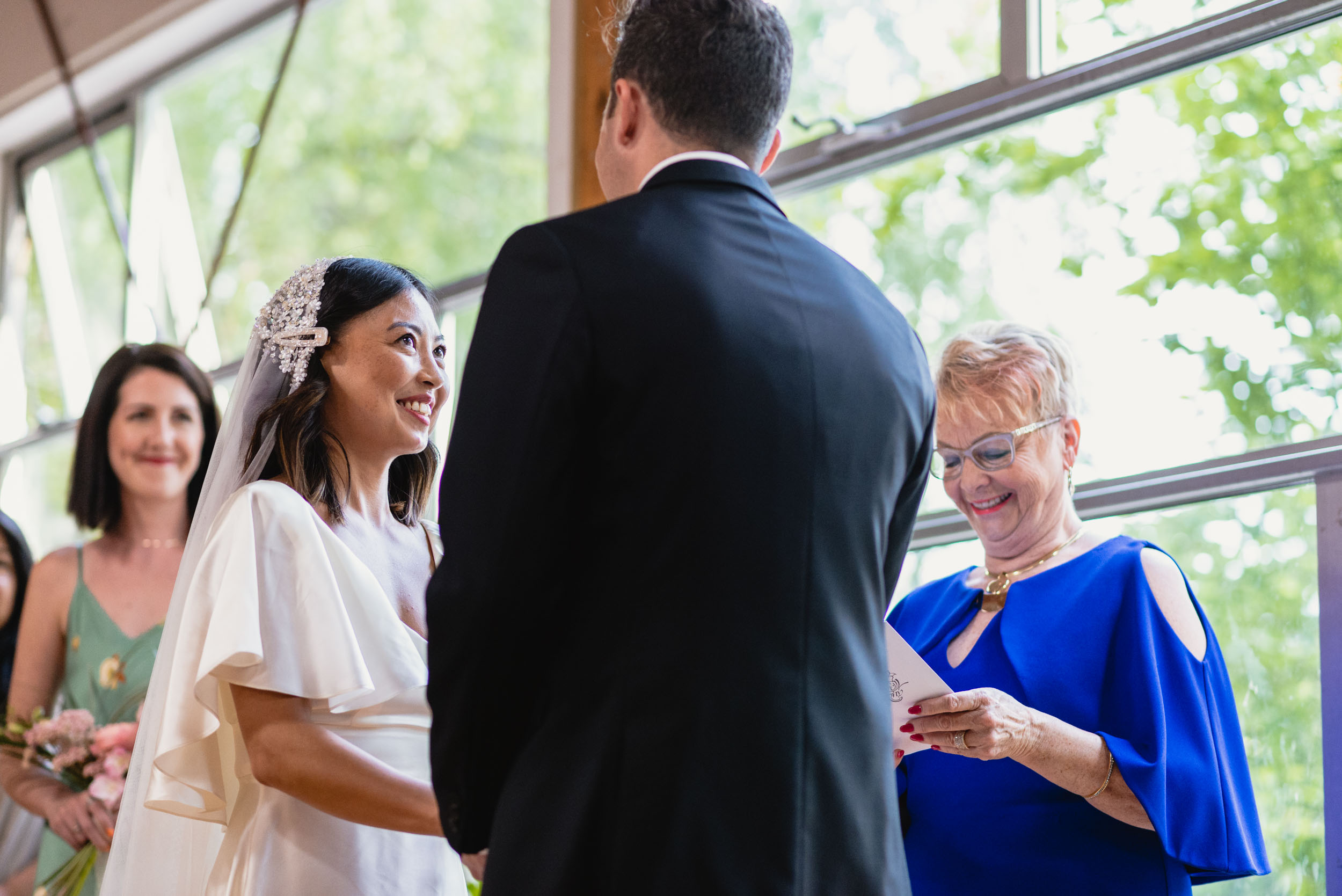 Bride and Groom at ceremony