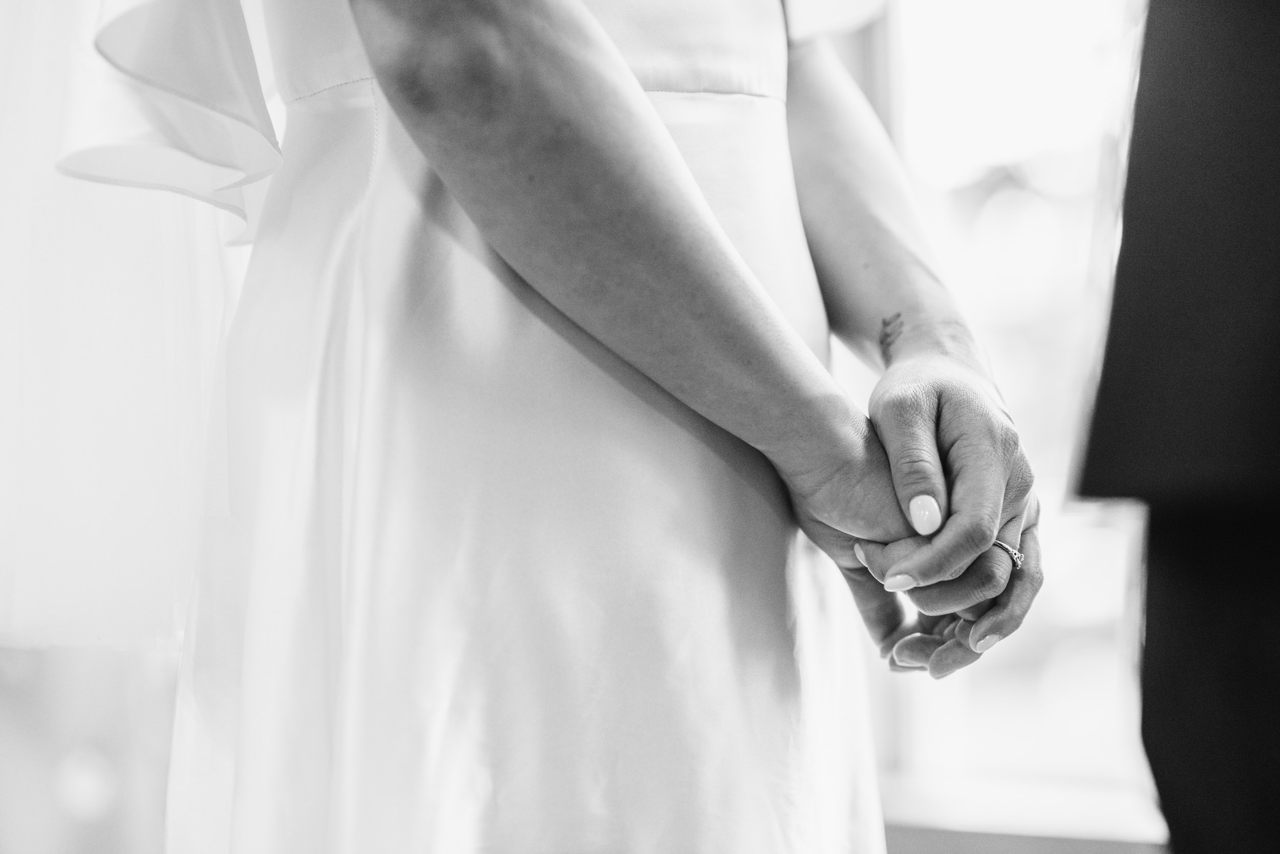 Brides hands during ceremony