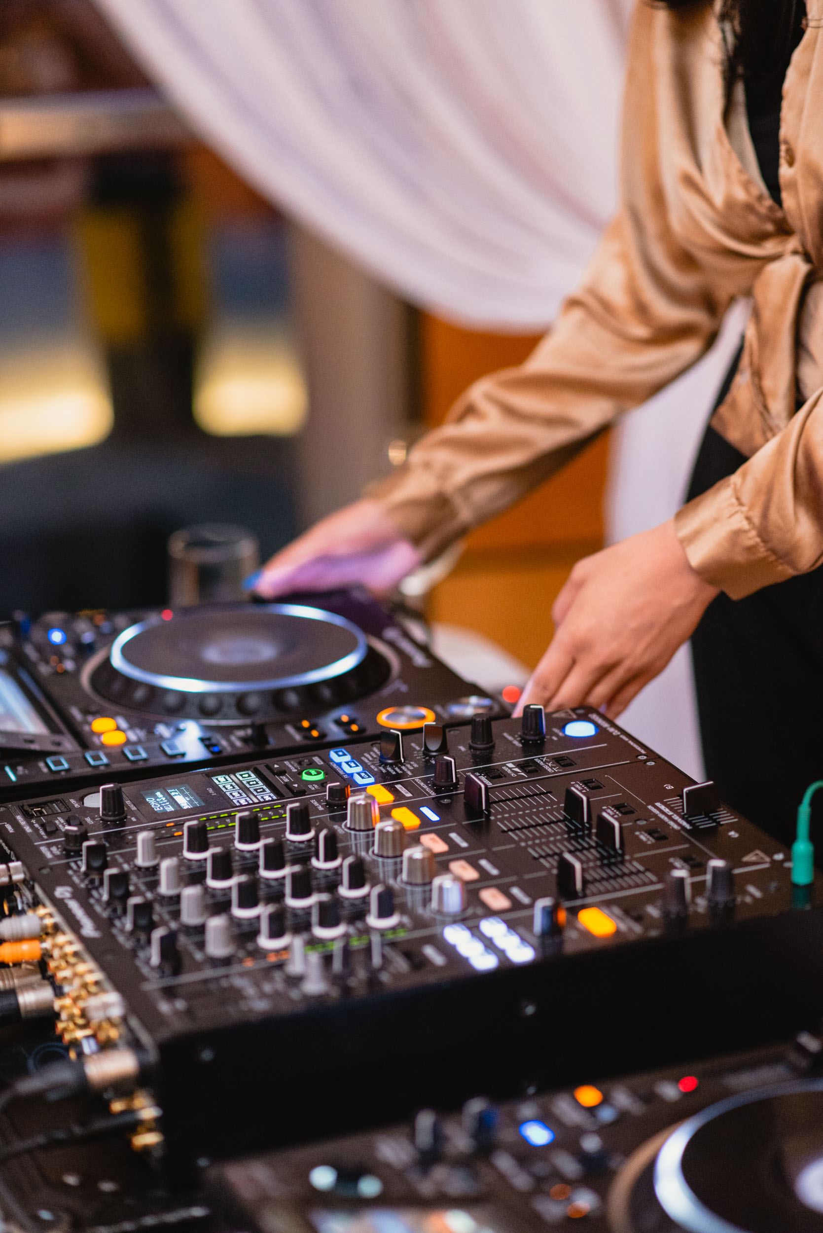 DJ playing music at reception