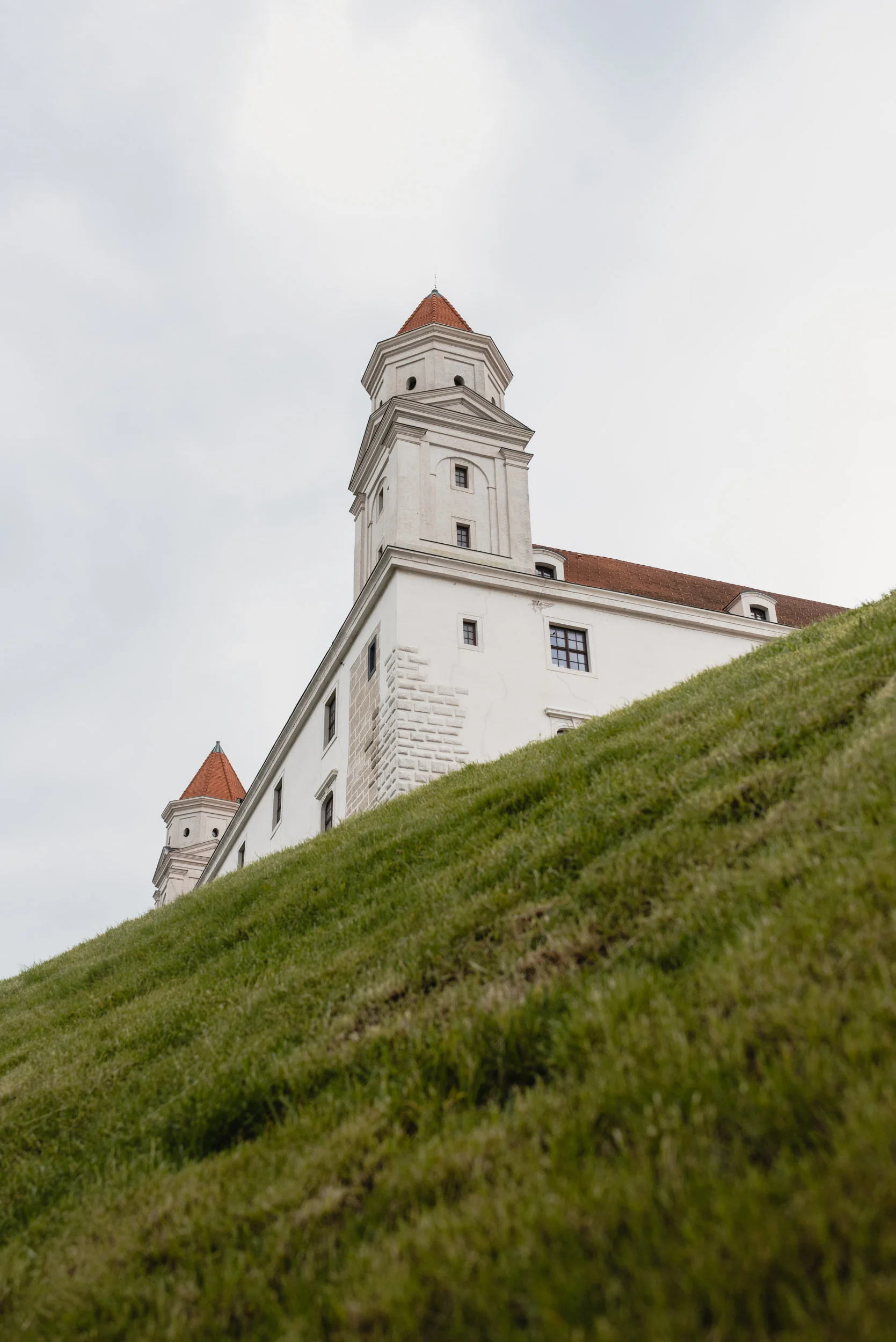 Bratislava castle on cloudy day