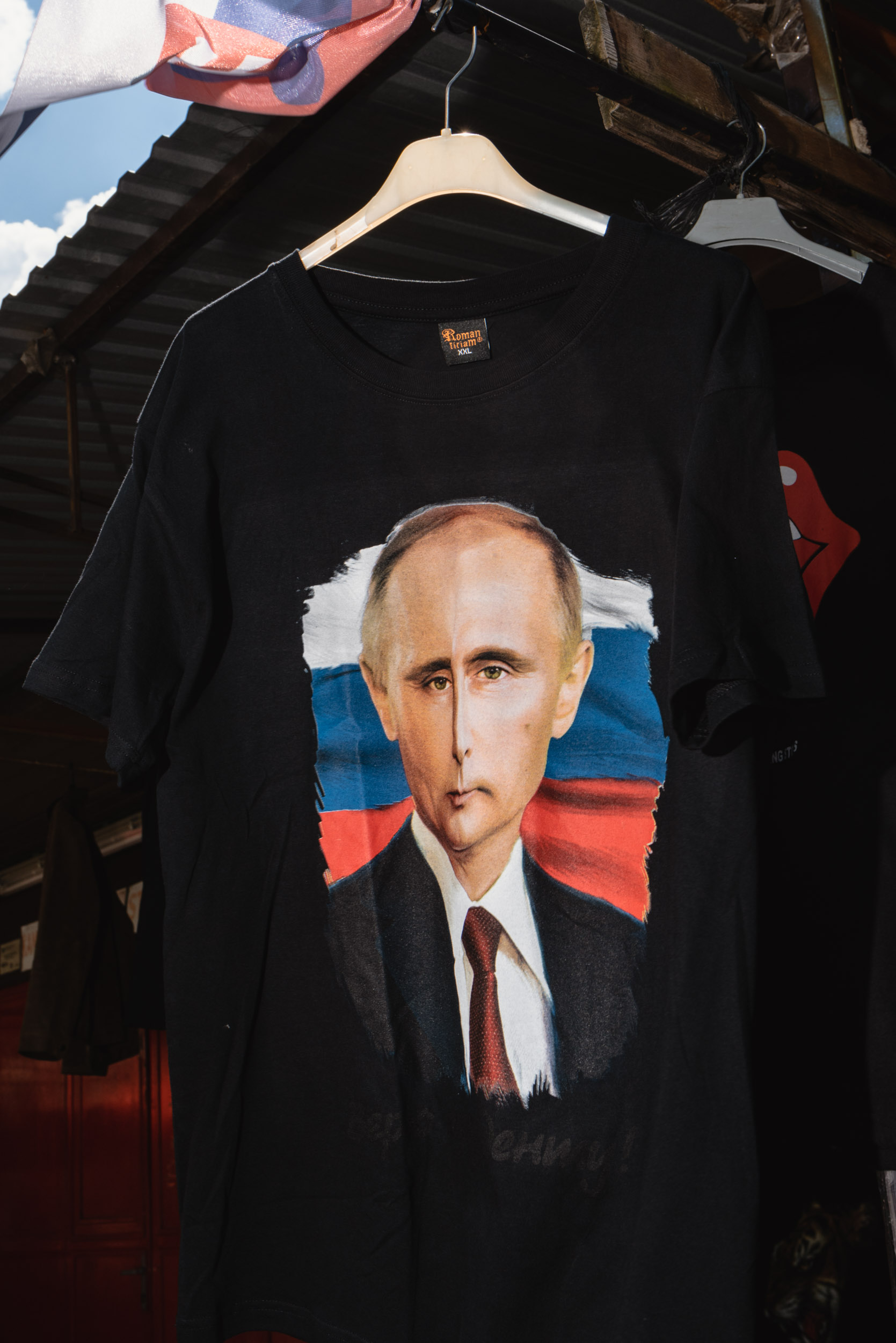 Vladimir Putin t-shirt at Marketplace Miletičova