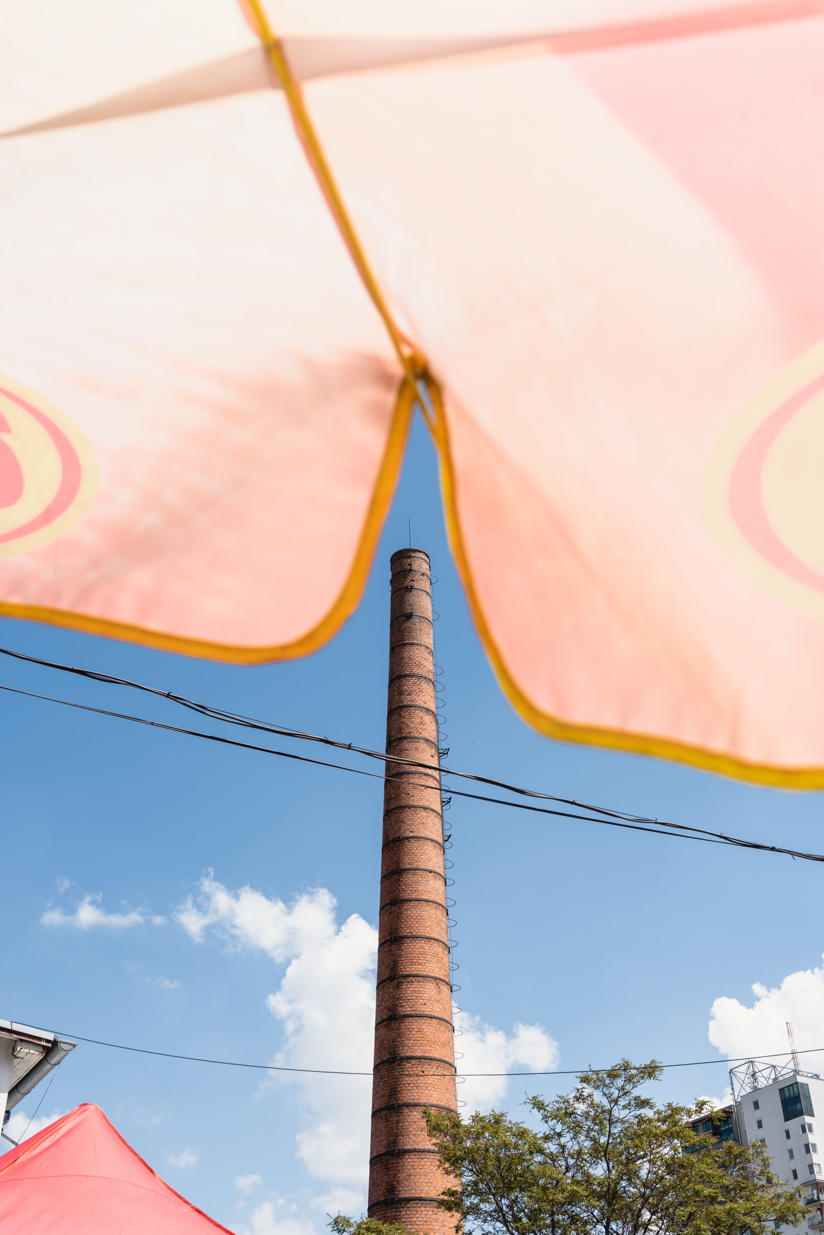 Smoke stack chimney at Marketplace Miletičova