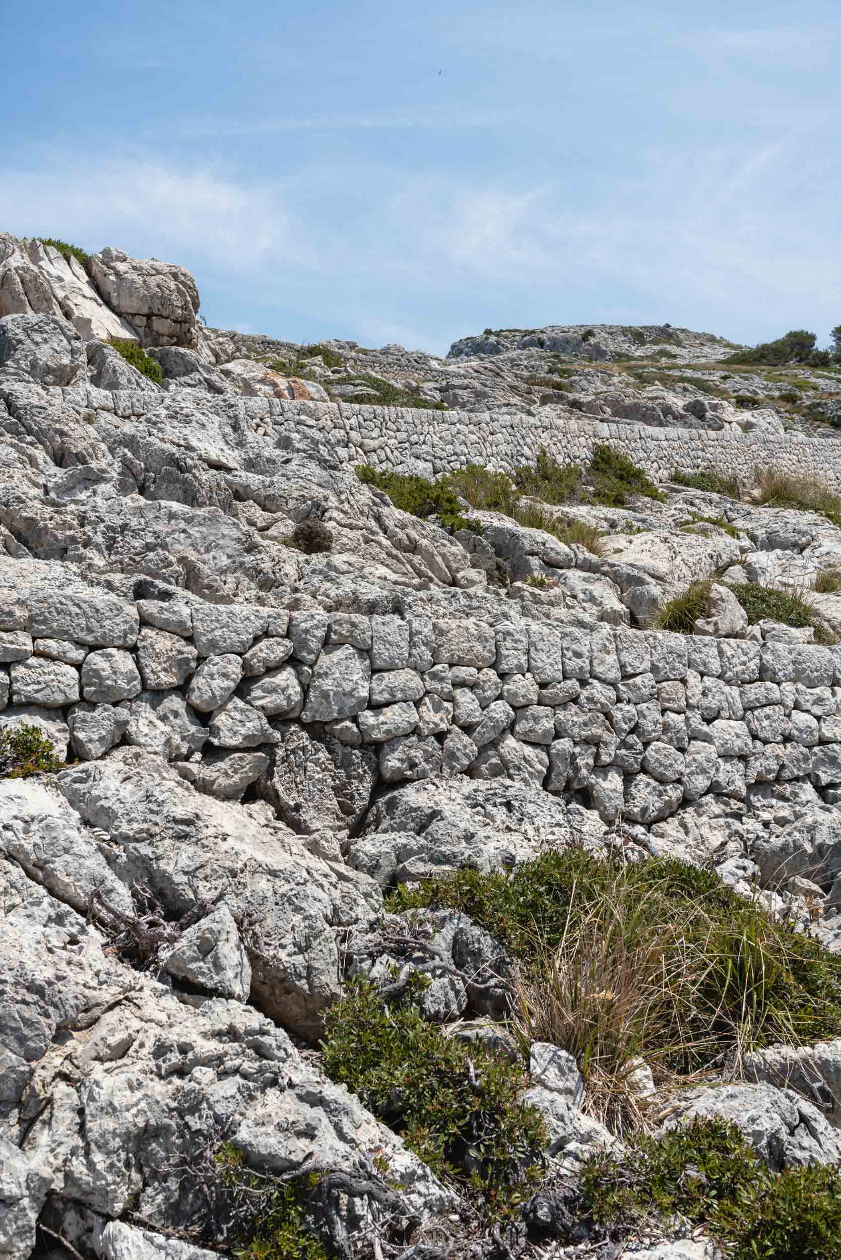 Textured rocks at Mirador lookout Mallorca