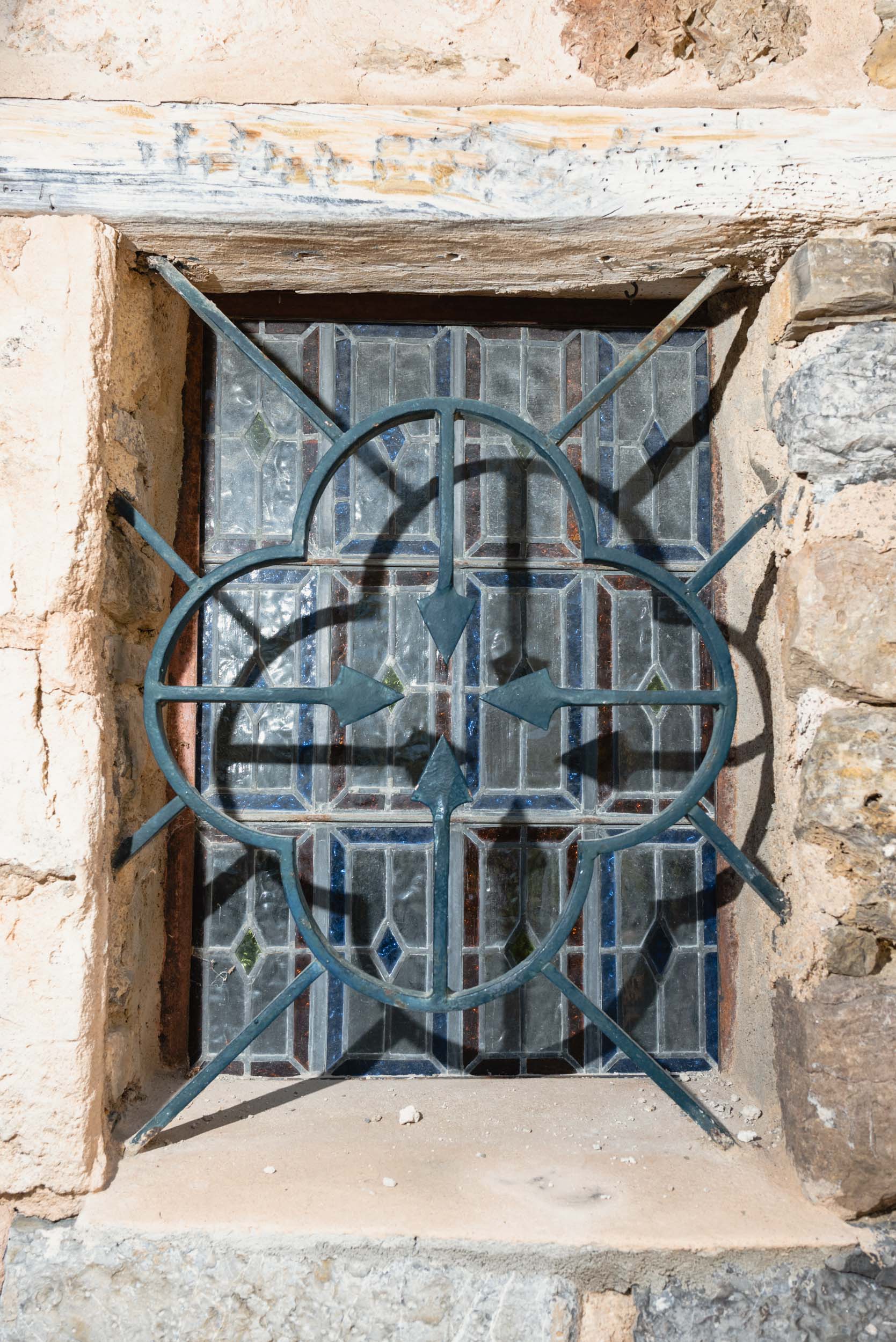 Rod iron detail window Deia, Spain