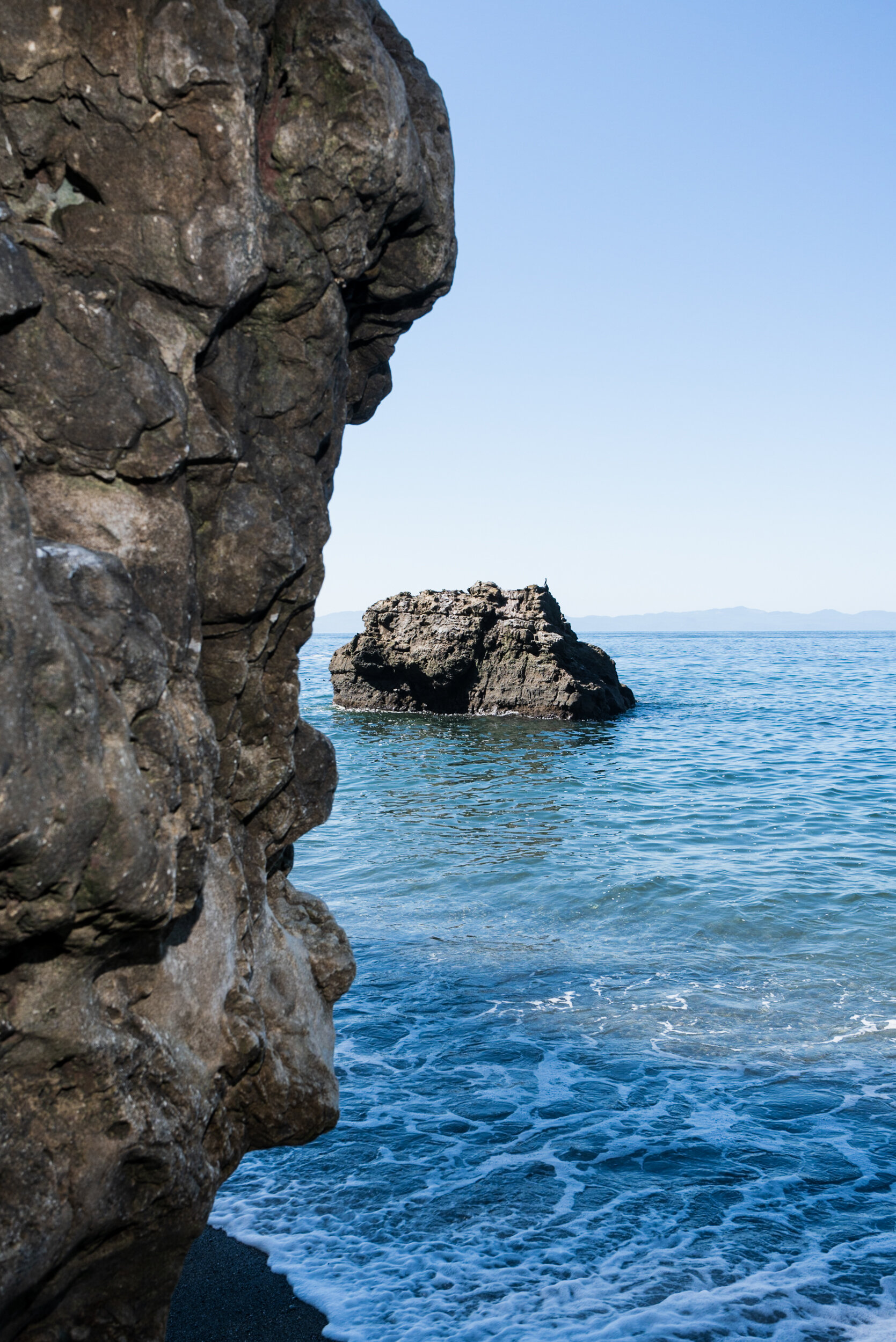 Sombrio Beach rock and water