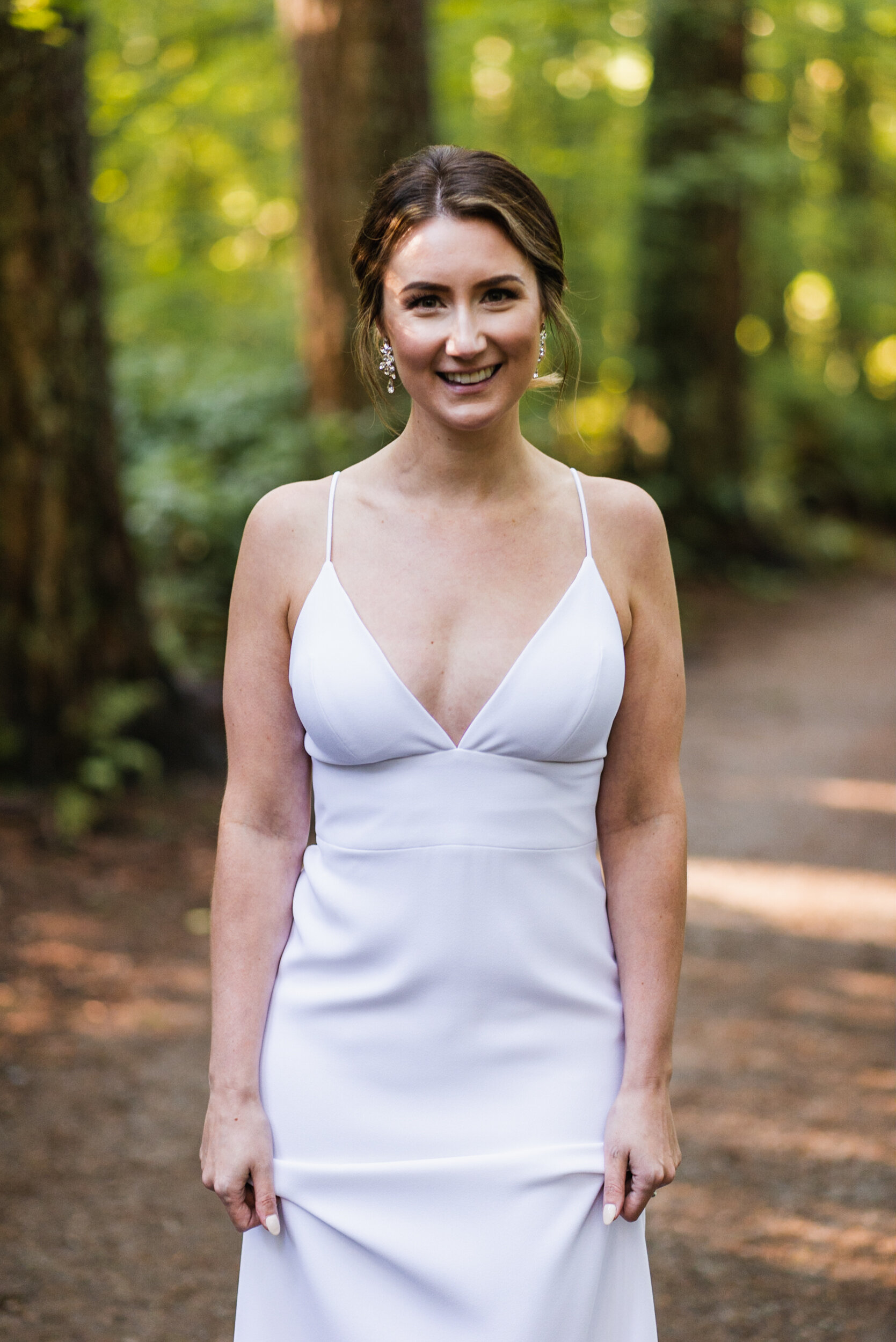 Bride portrait in forest