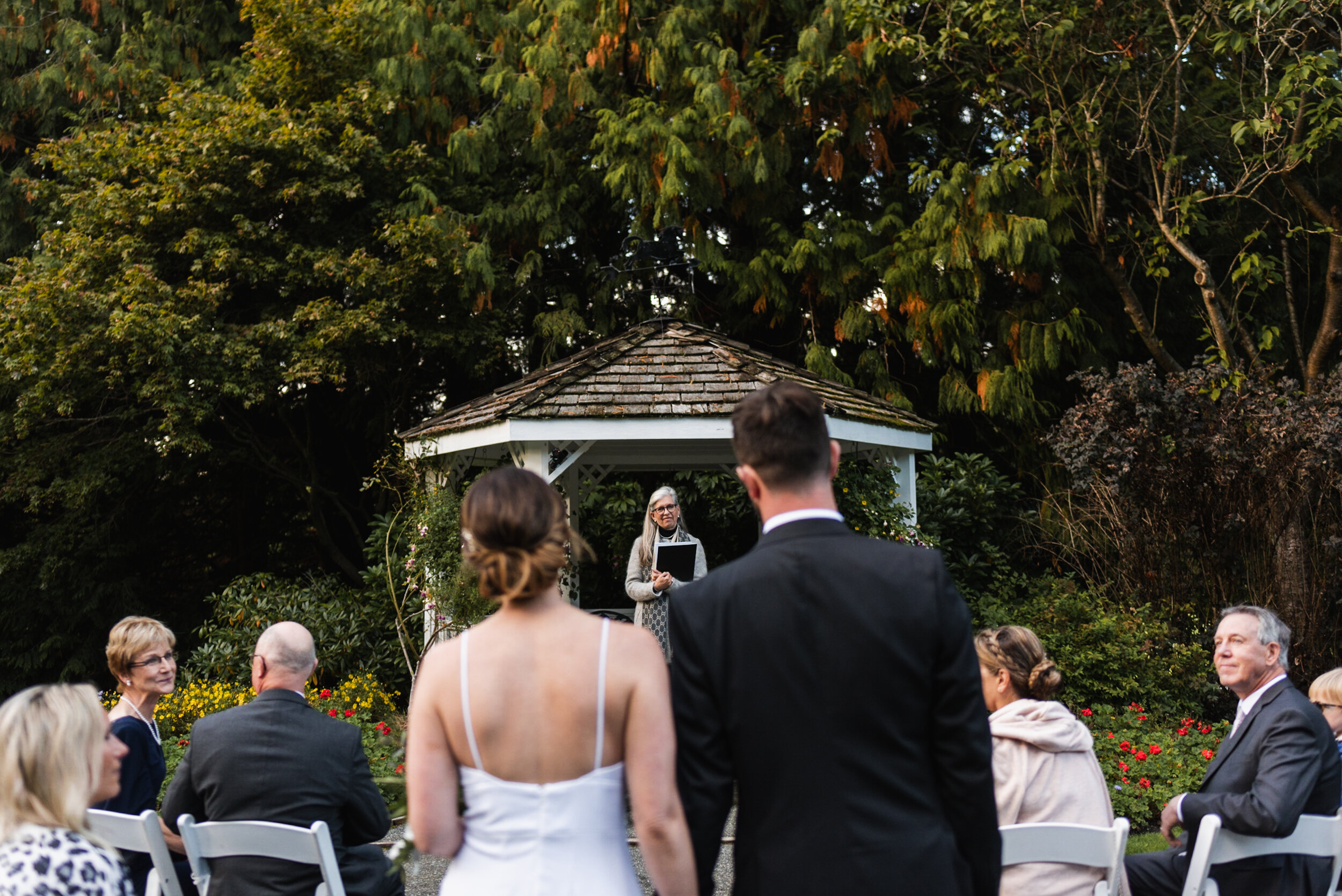 Bride and Groom walk to the alter