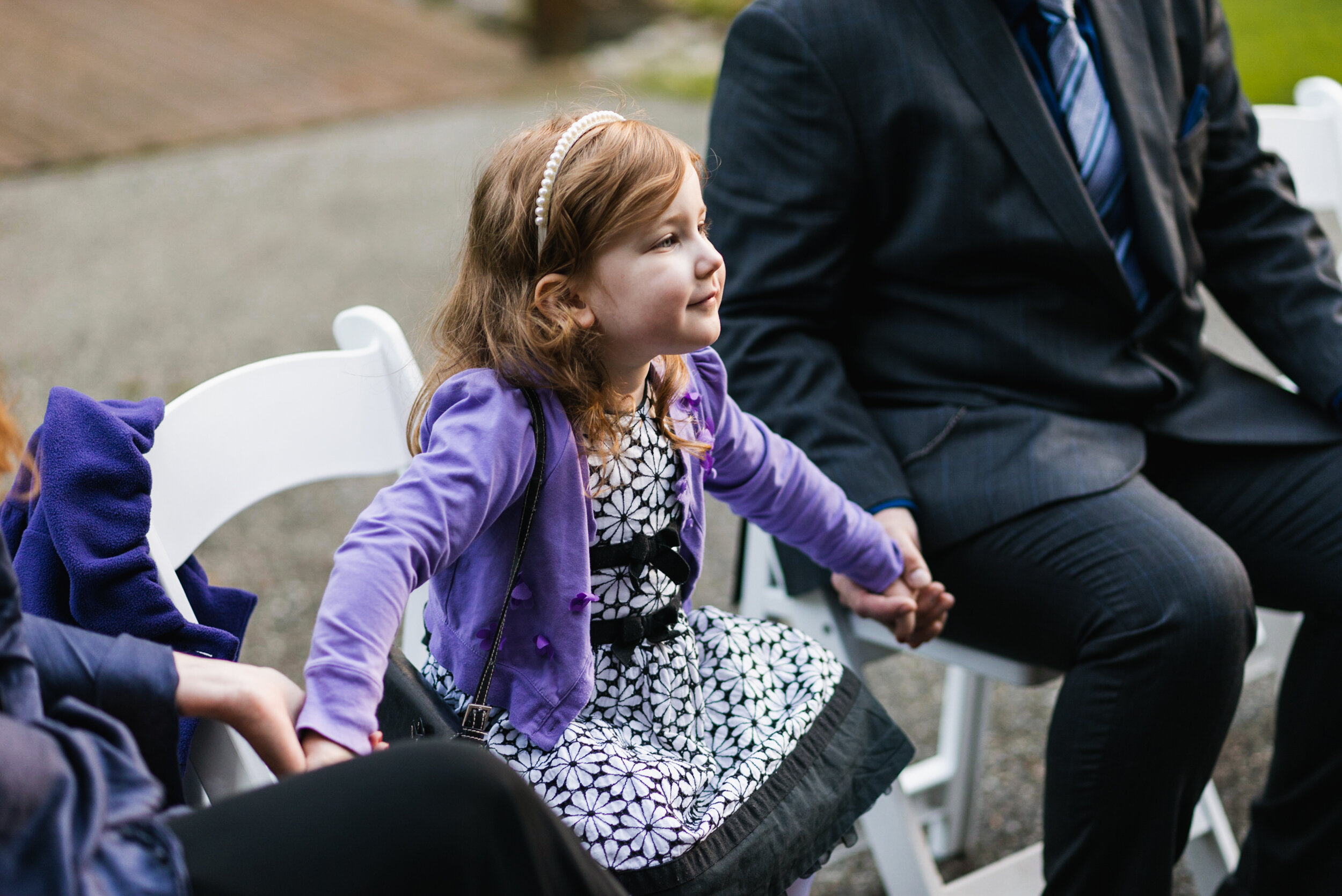 Young girl wedding guest