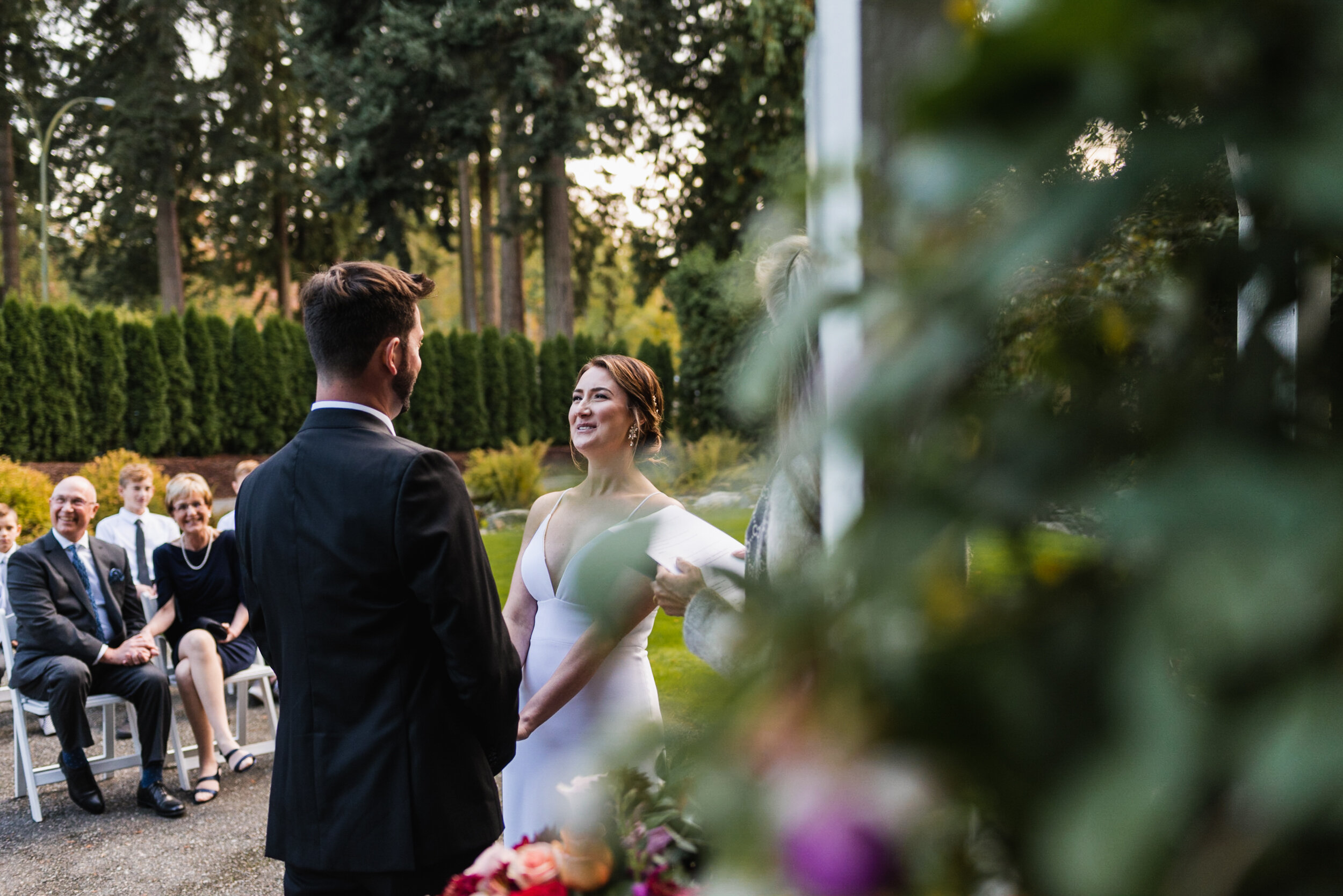 Bride and Groom together during ceremony