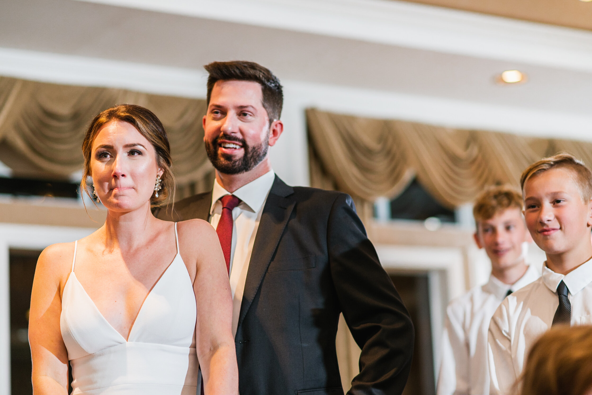 Bride and Groom at reception