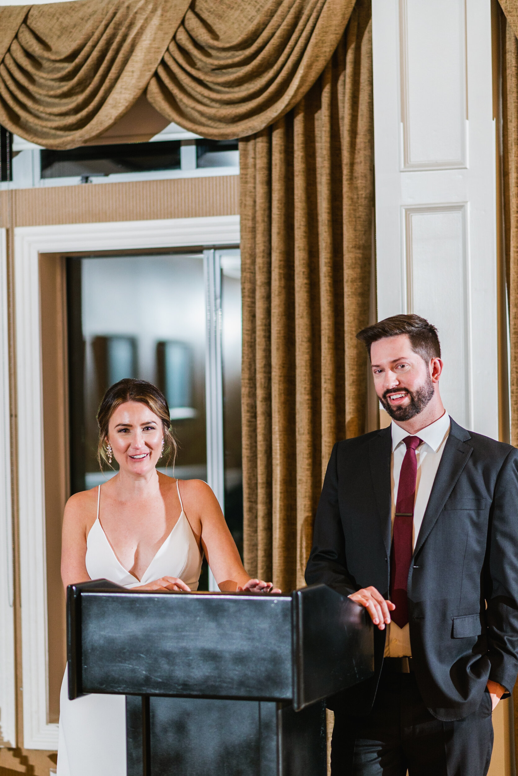 Bride and Groom speech during reception