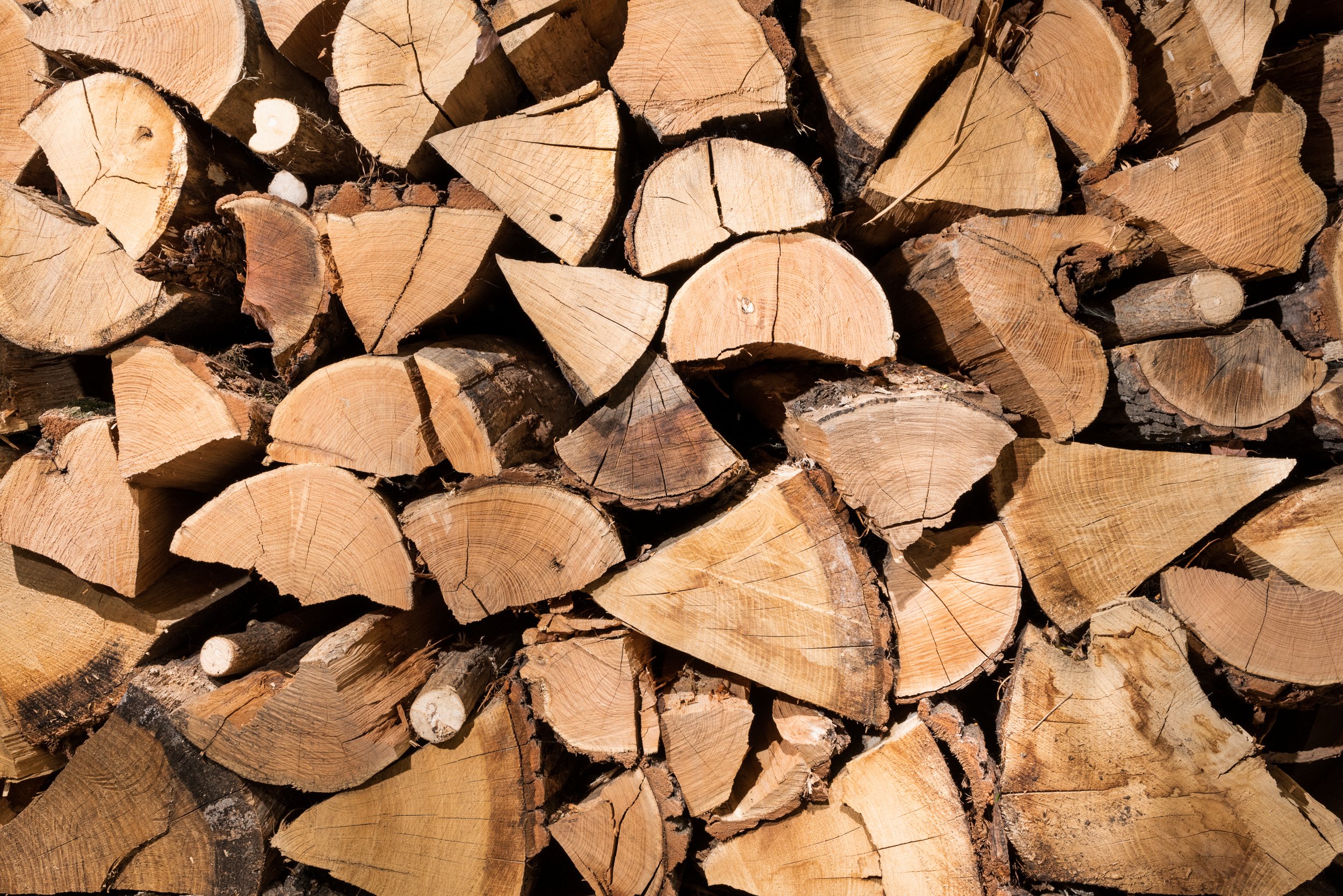 Wood pile detail