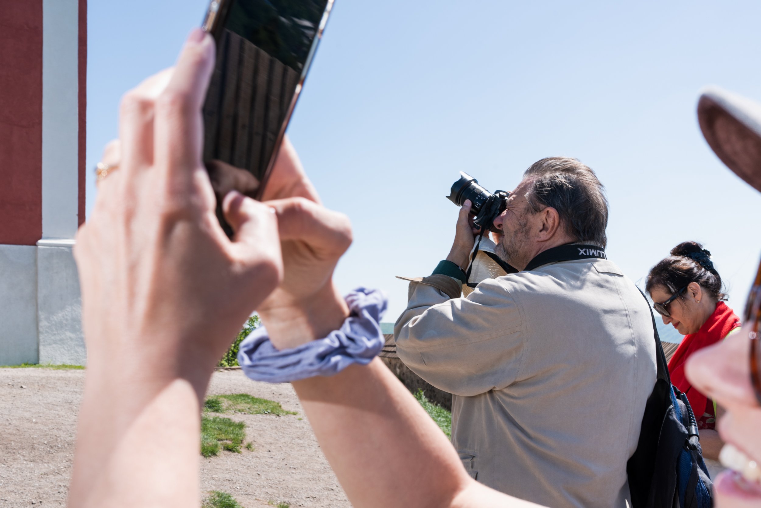 Tourists taking pictures