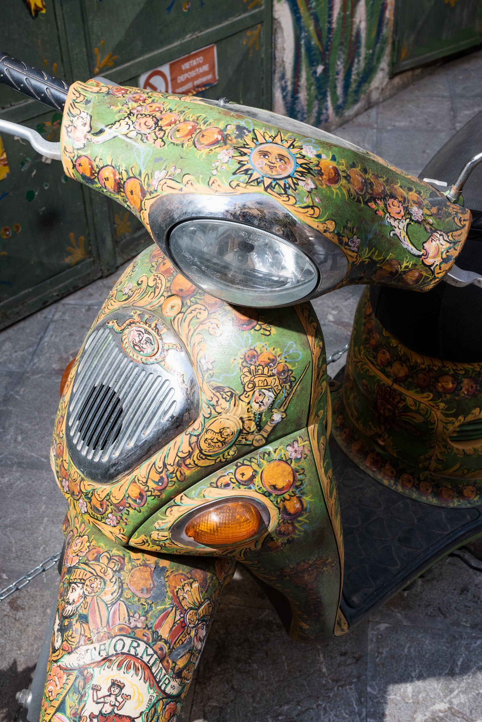 Painted scooter in Taormina