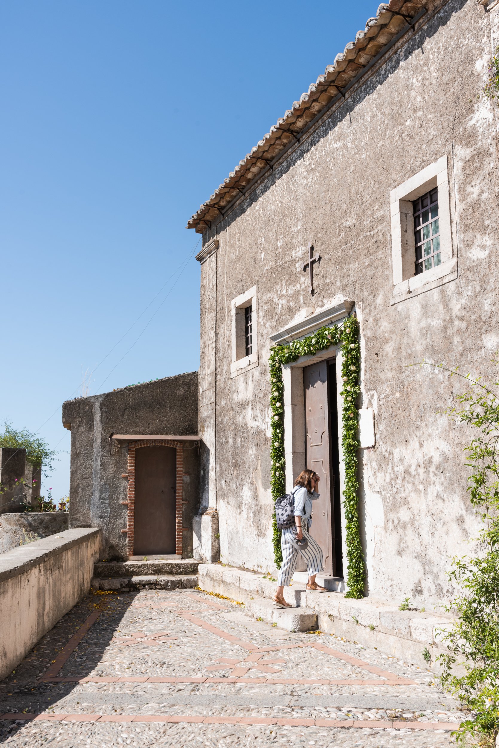 Church on hill in Taormina