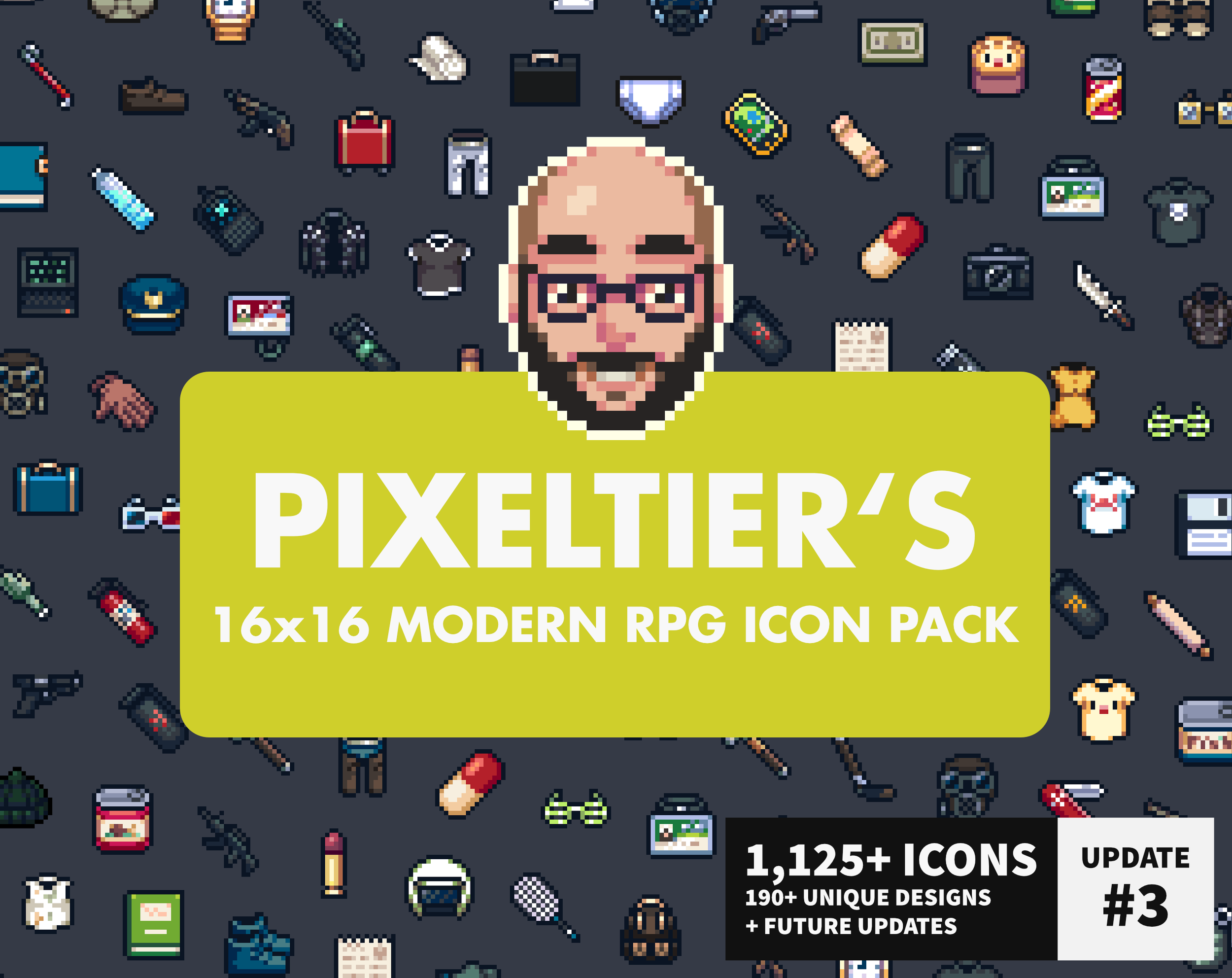  Pixeltier's 16x16 Modern RPG Icon Pack