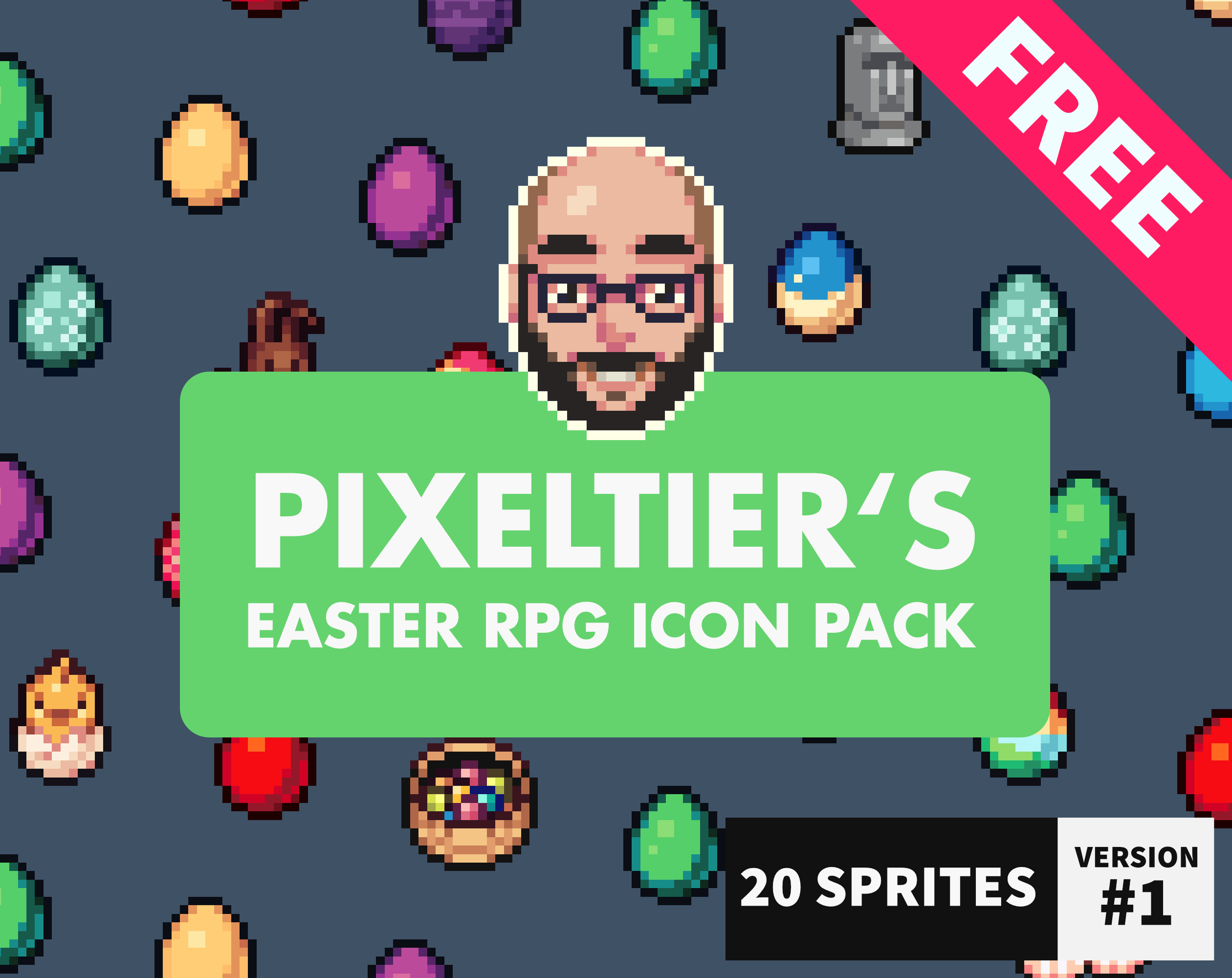 Pixeltier's FREE Easter RPG Icon Pack