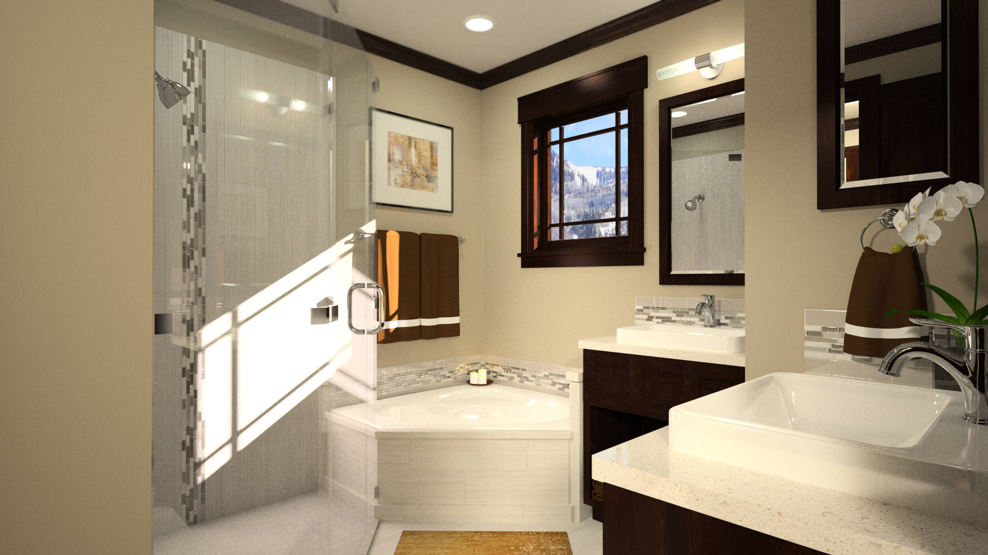 3D Rendering Master Bath