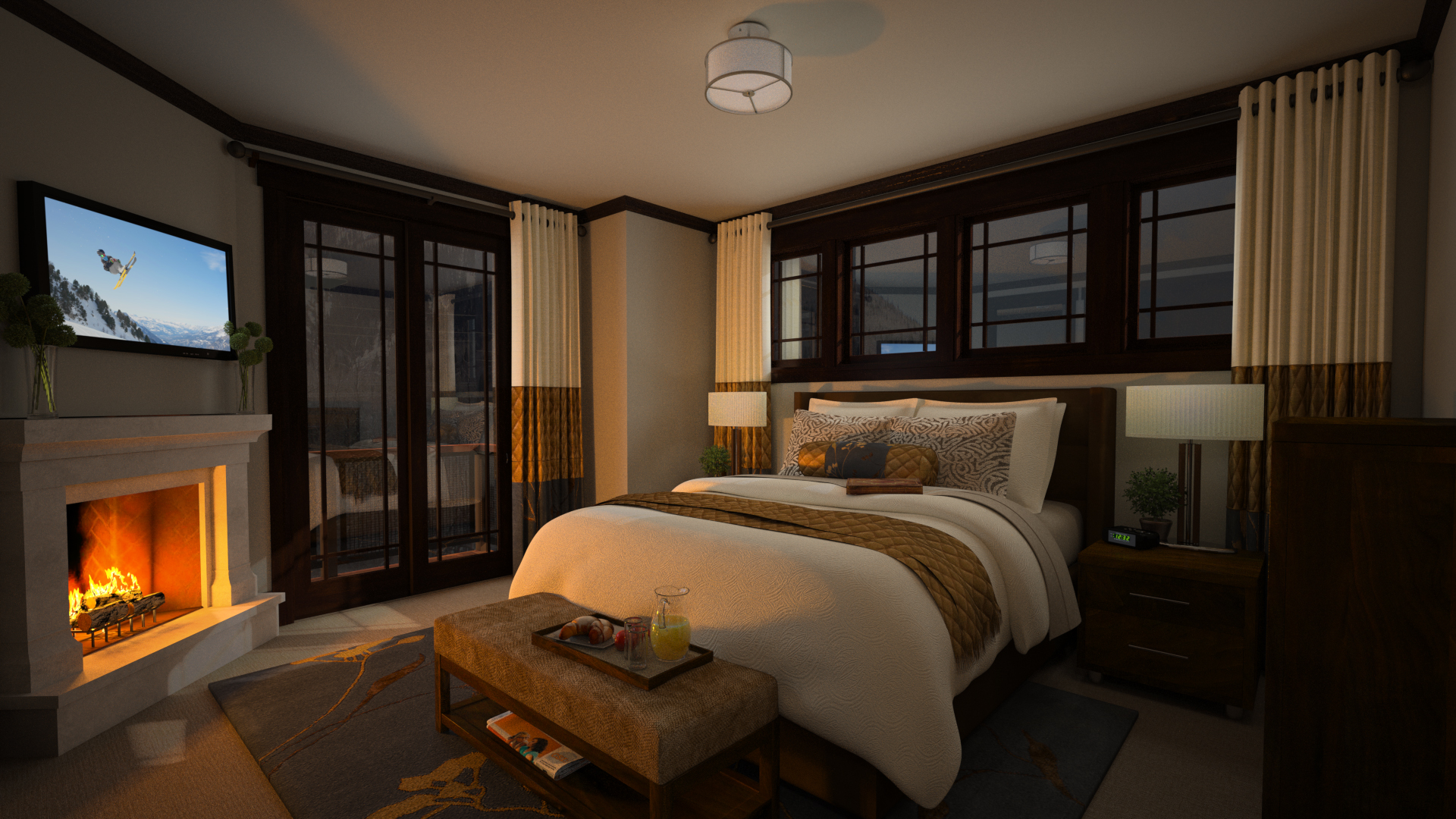 3D Rendering Master Bedroom