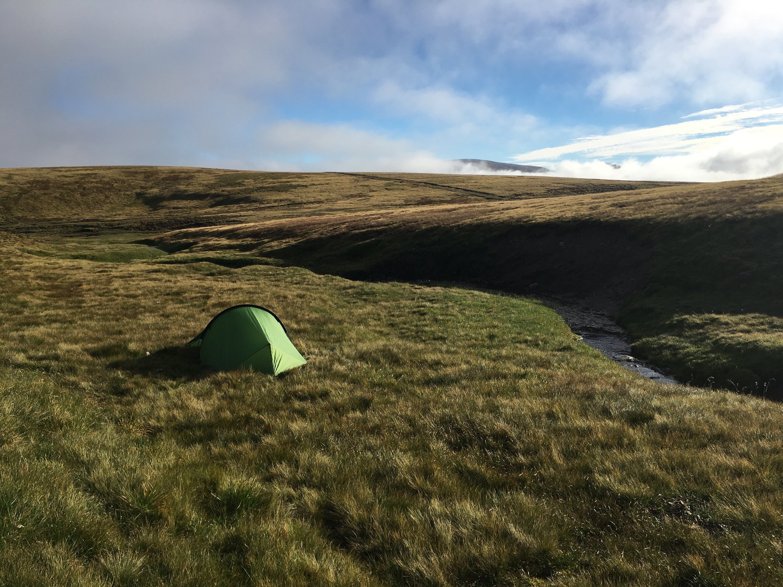 Camp spot above Glen Feshie, near Monadh Mor