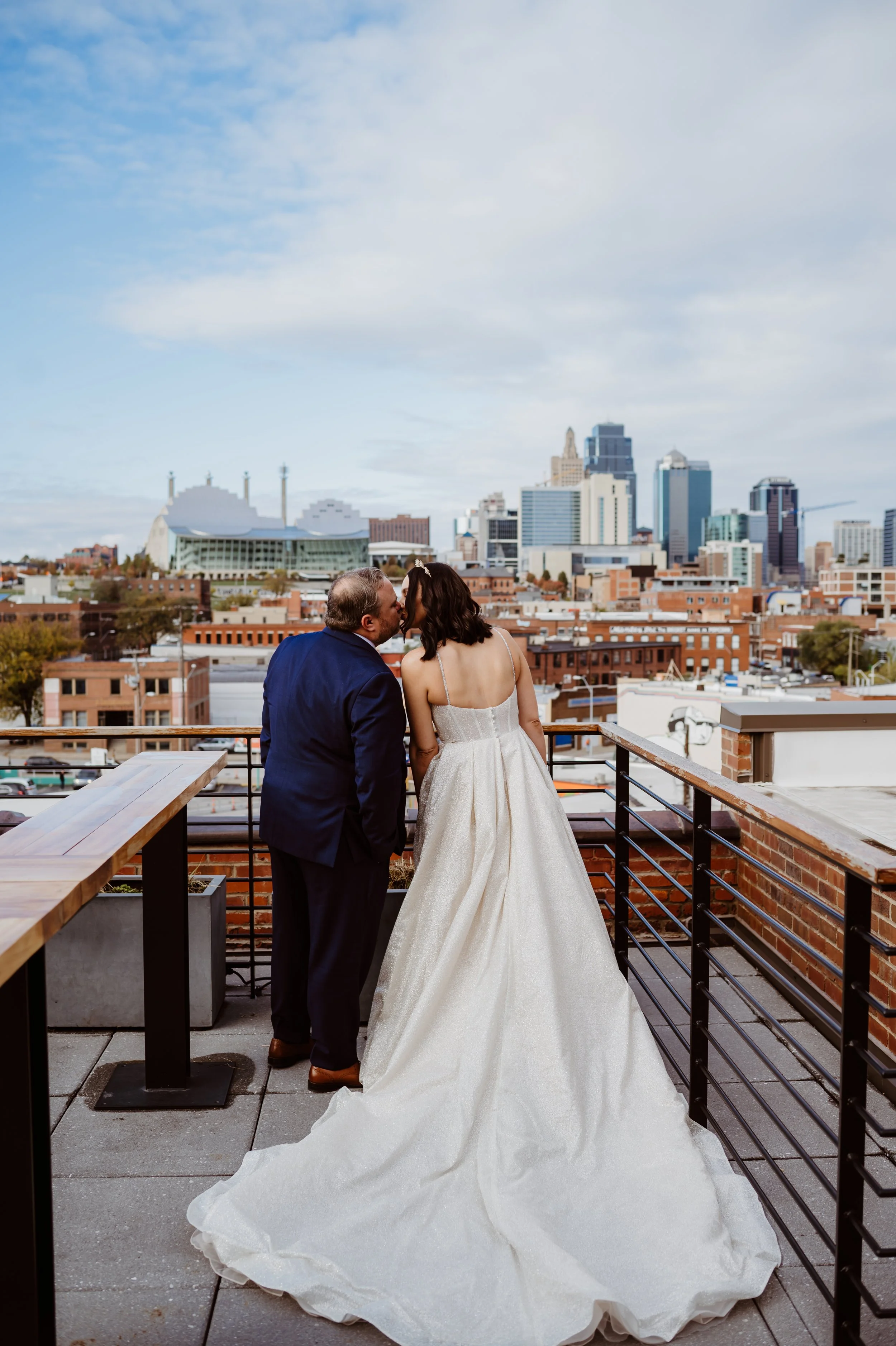 Wedding Portraits and the KC Skyline