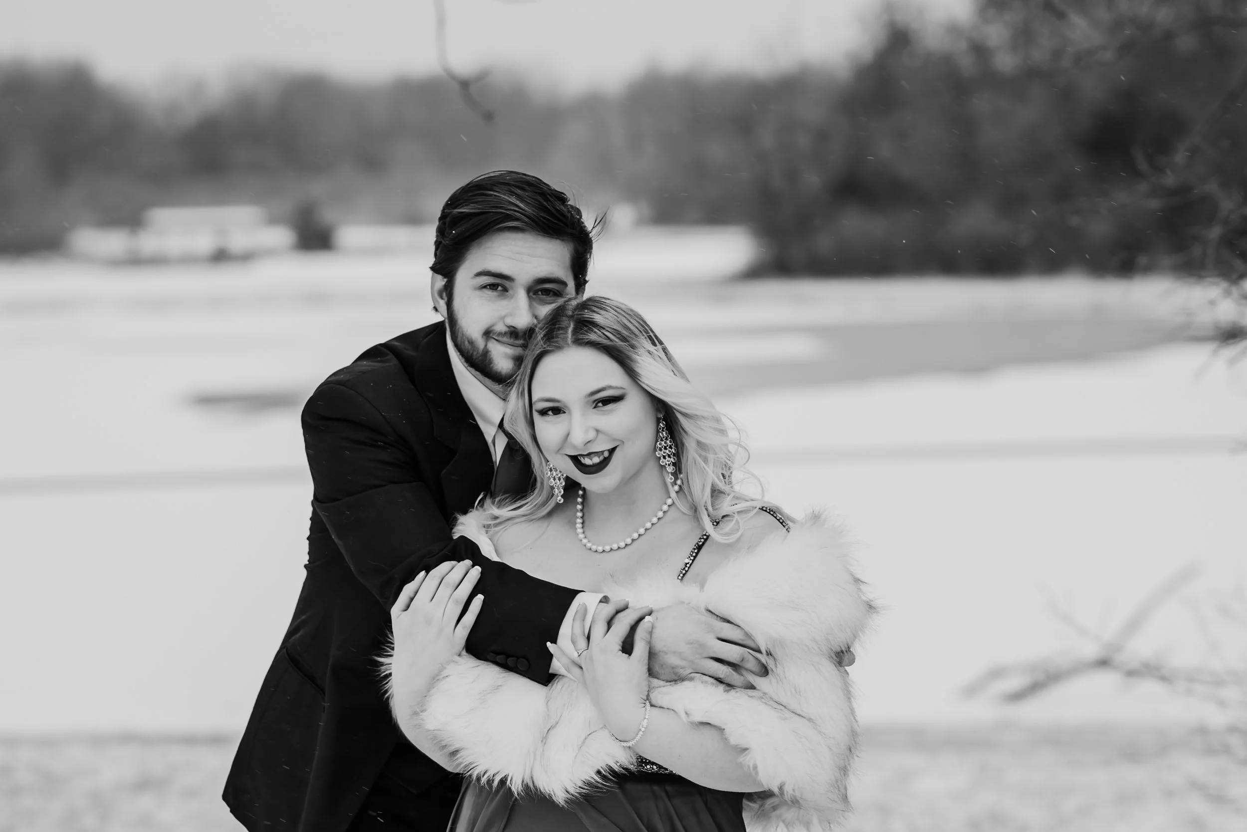 Snowy Engagement Session