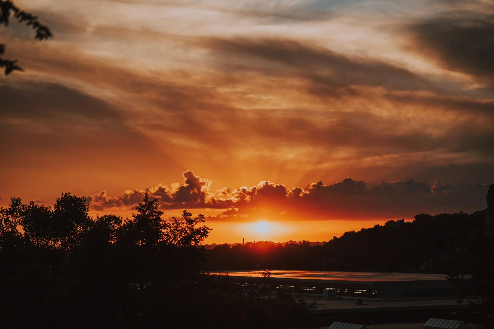 Sunset over the Missouri River