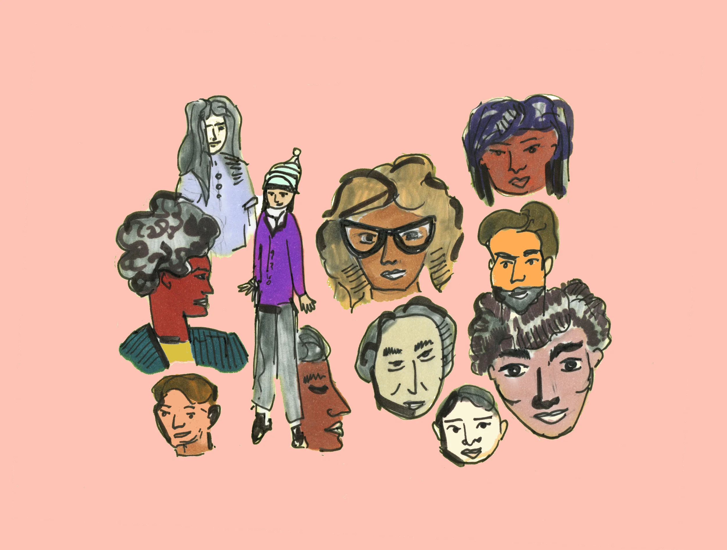 "All The People of New York City" illustration by Lindsey Frances