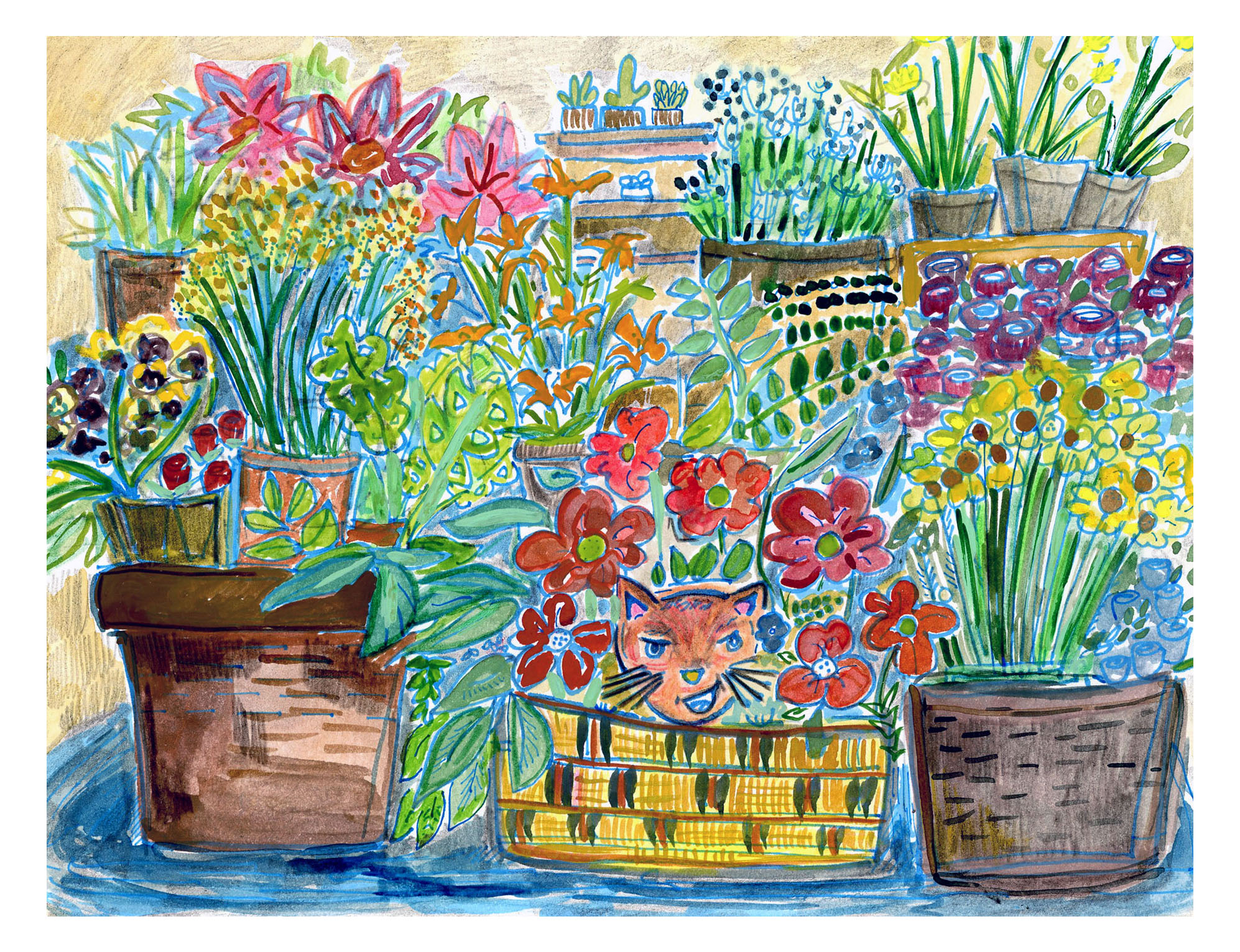 Bodega cat illustration by Lindsey Frances
